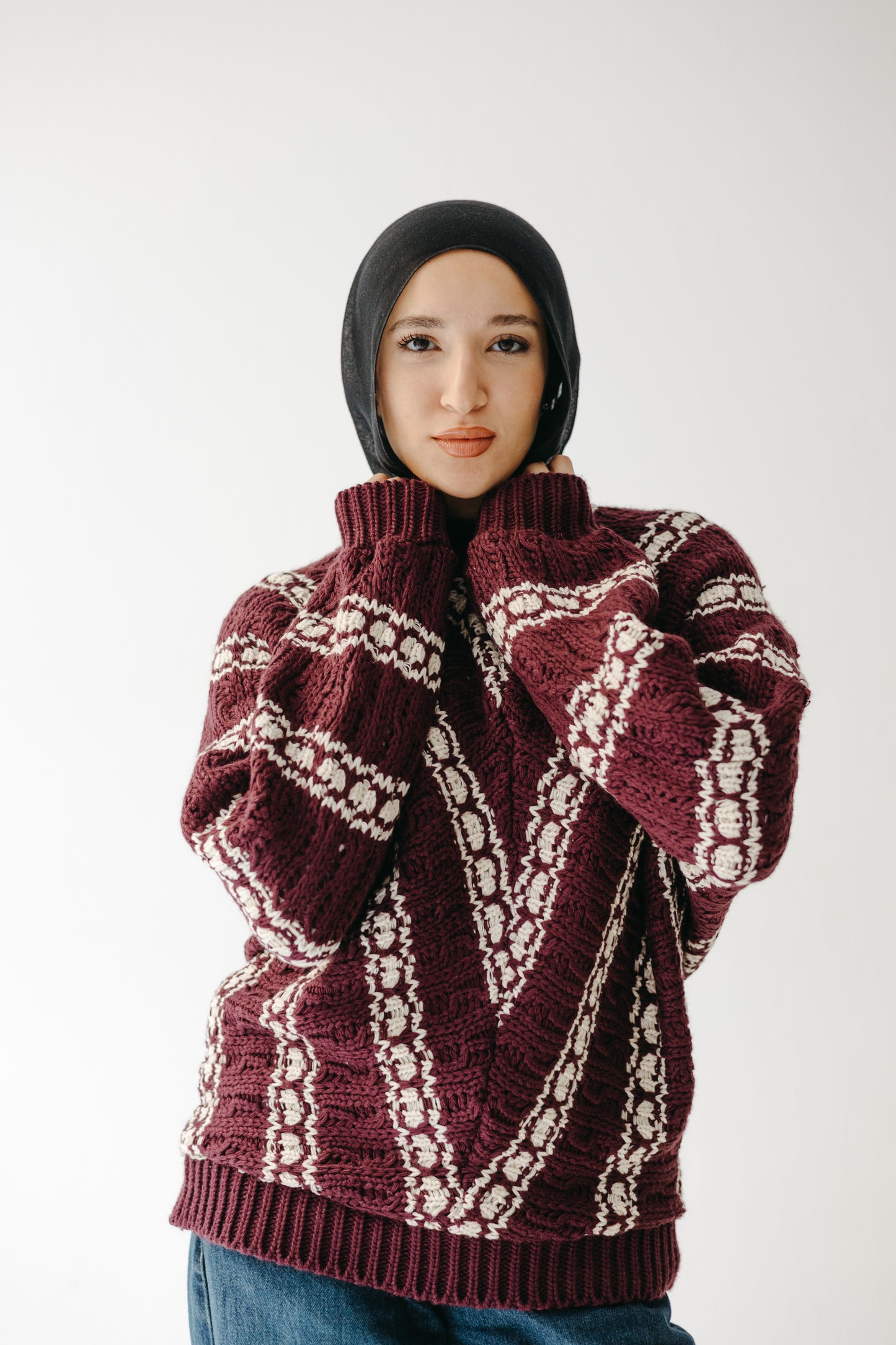 The Alpine Knit in Burgundy