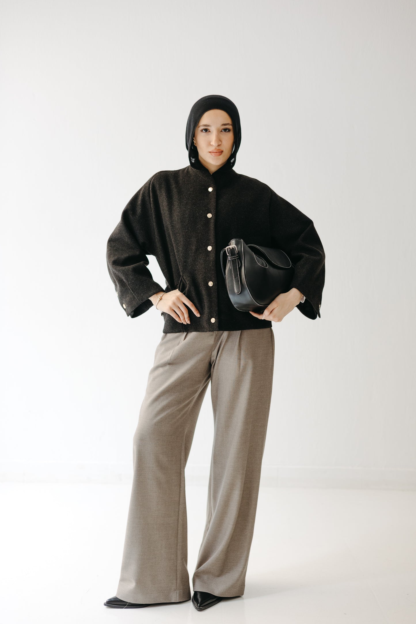 The Odette Jacket in Charcoal