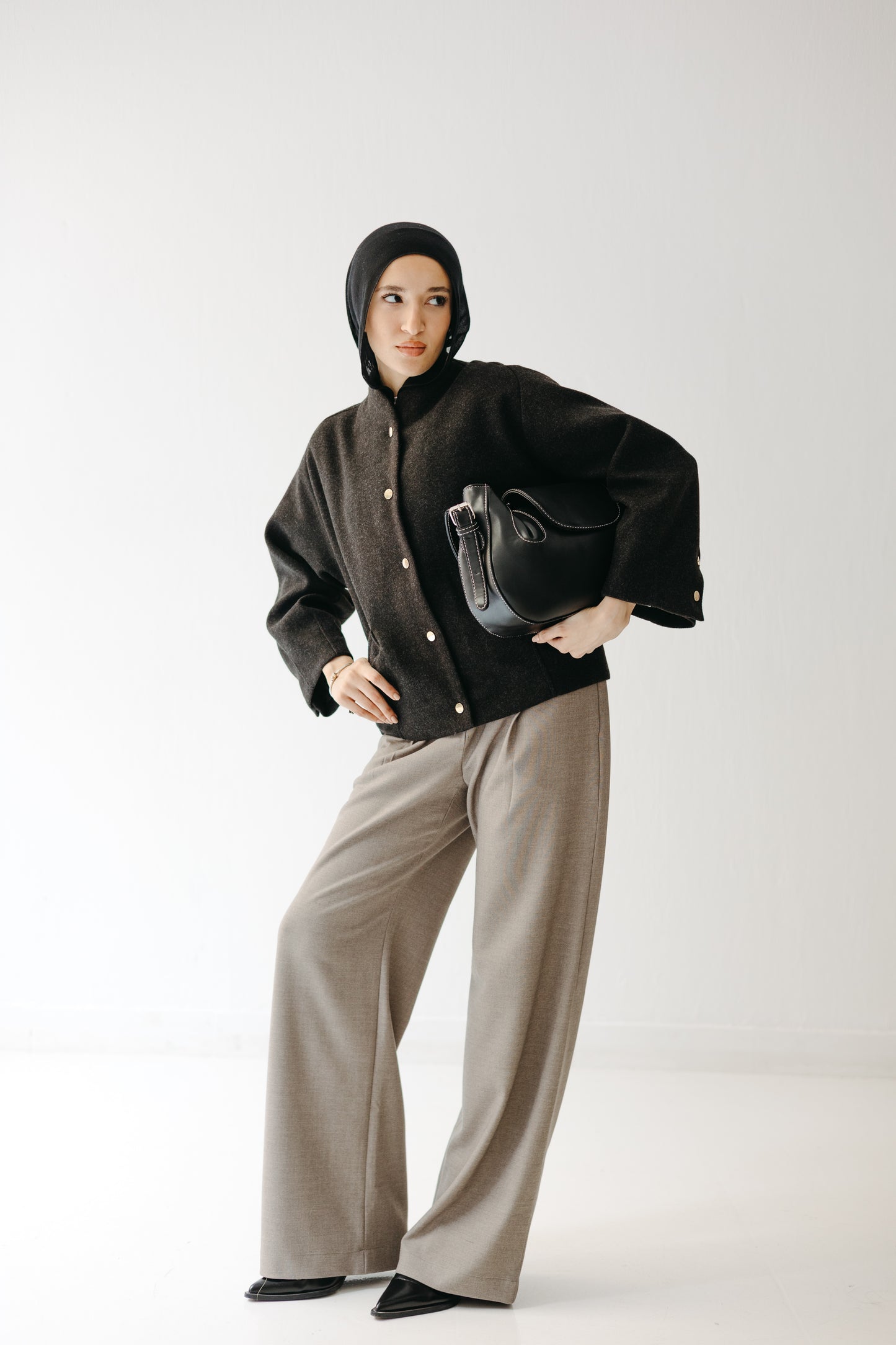 The Odette Jacket in Charcoal