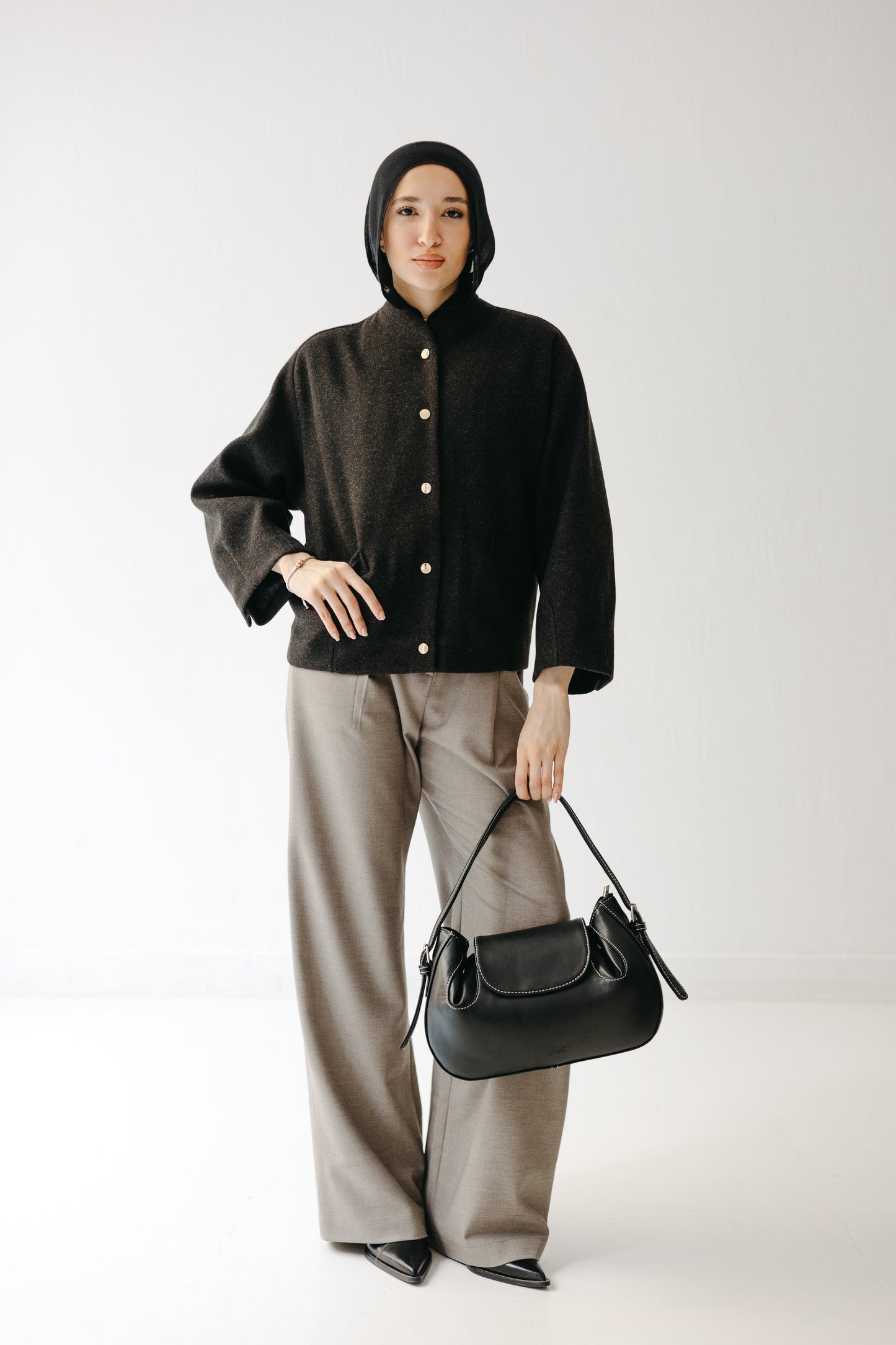 The Odette Jacket in Charcoal