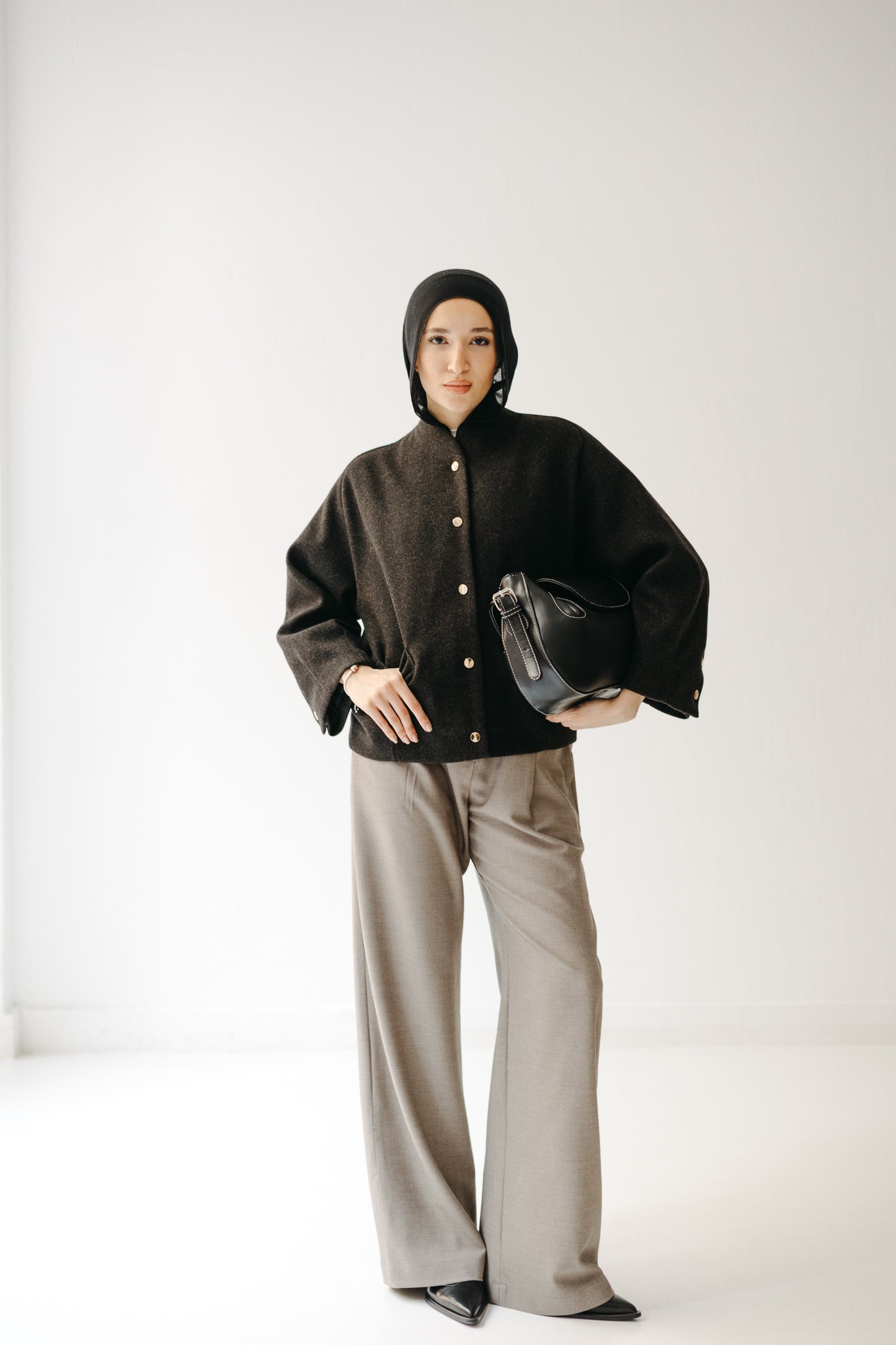 The Odette Jacket in Charcoal