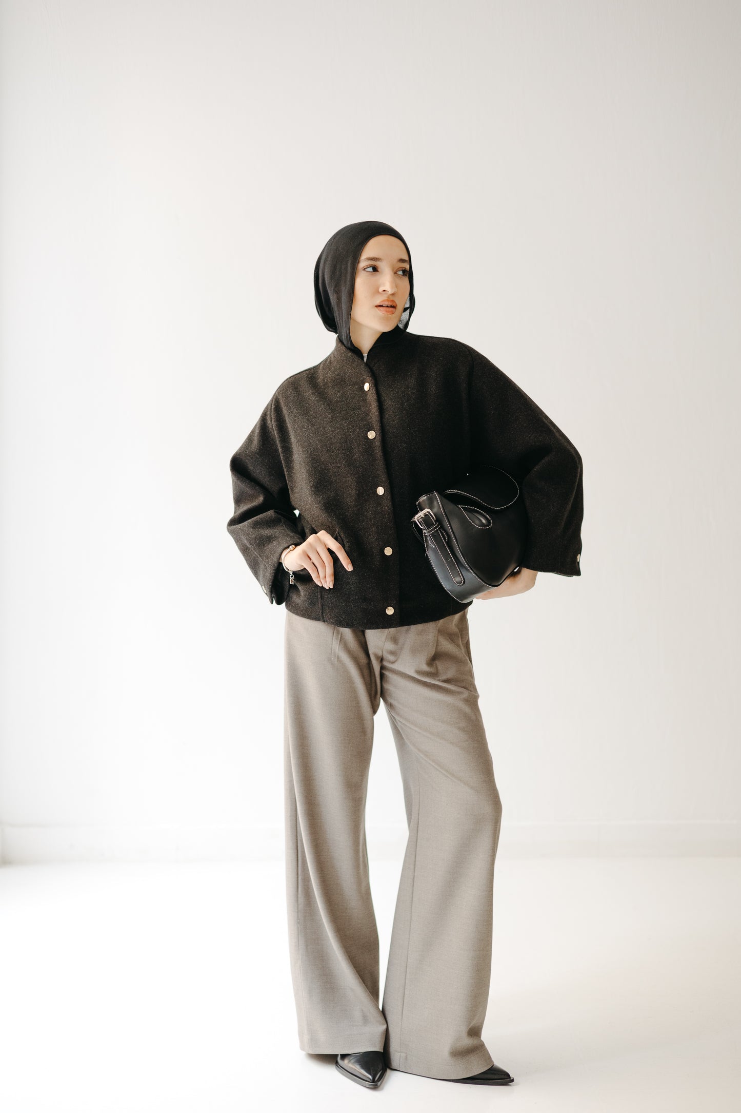 The Odette Jacket in Charcoal