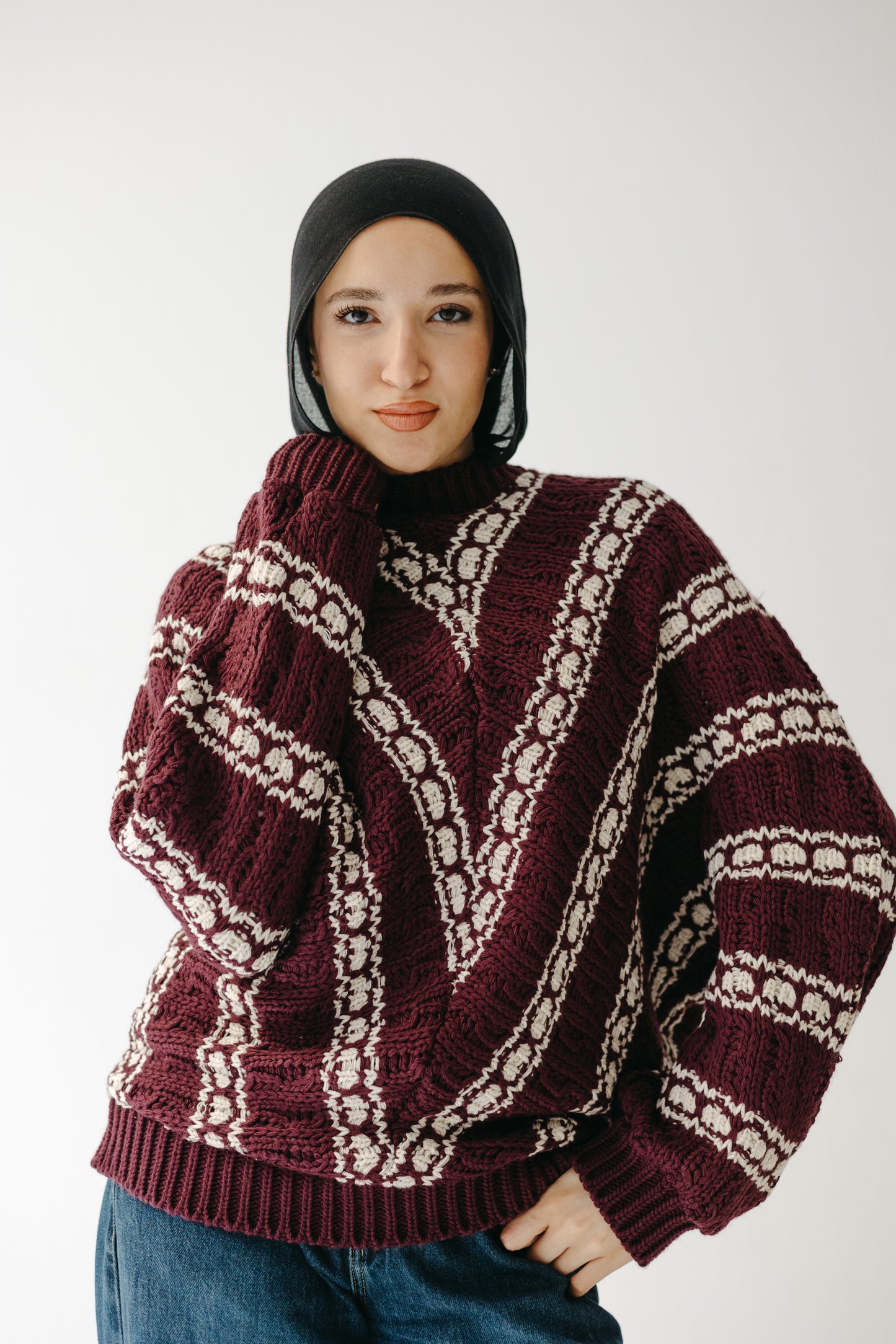 The Alpine Knit in Burgundy