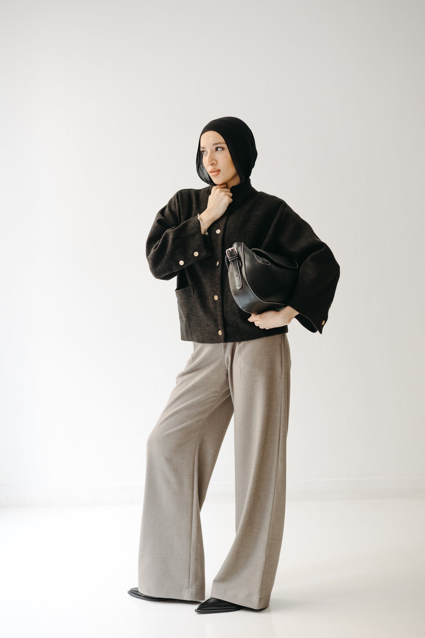 The Odette Jacket in Charcoal