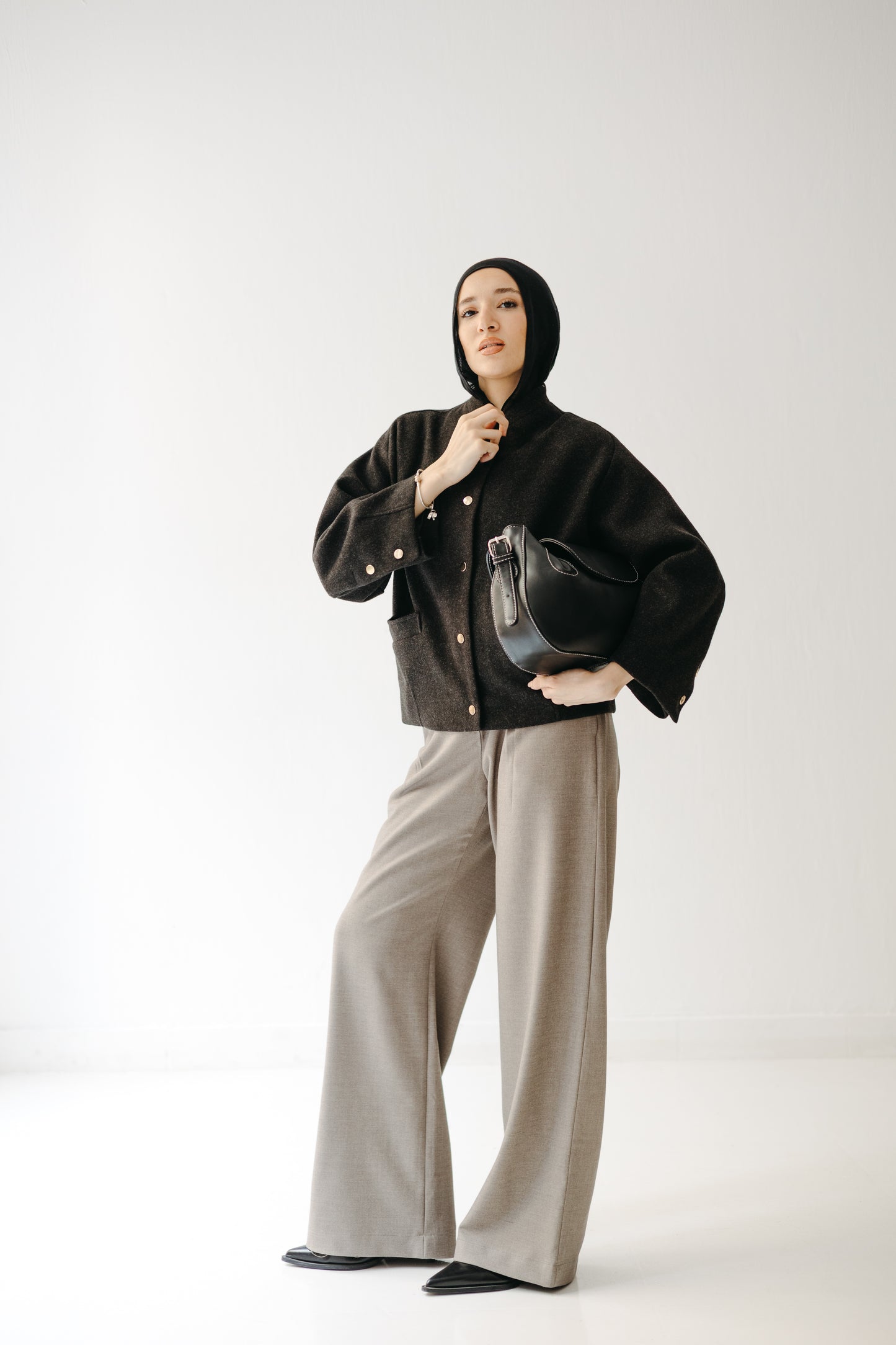 The Odette Jacket in Charcoal