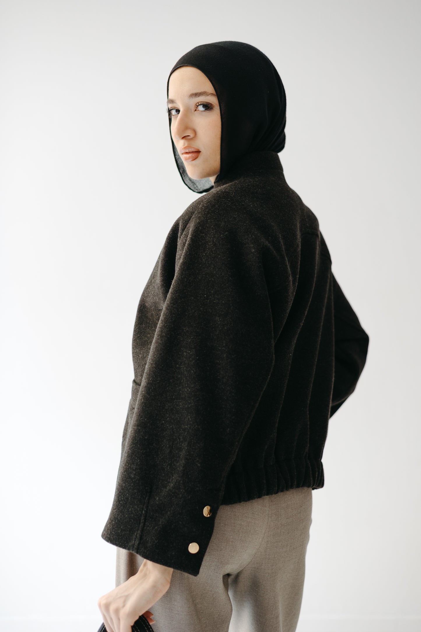 The Odette Jacket in Charcoal