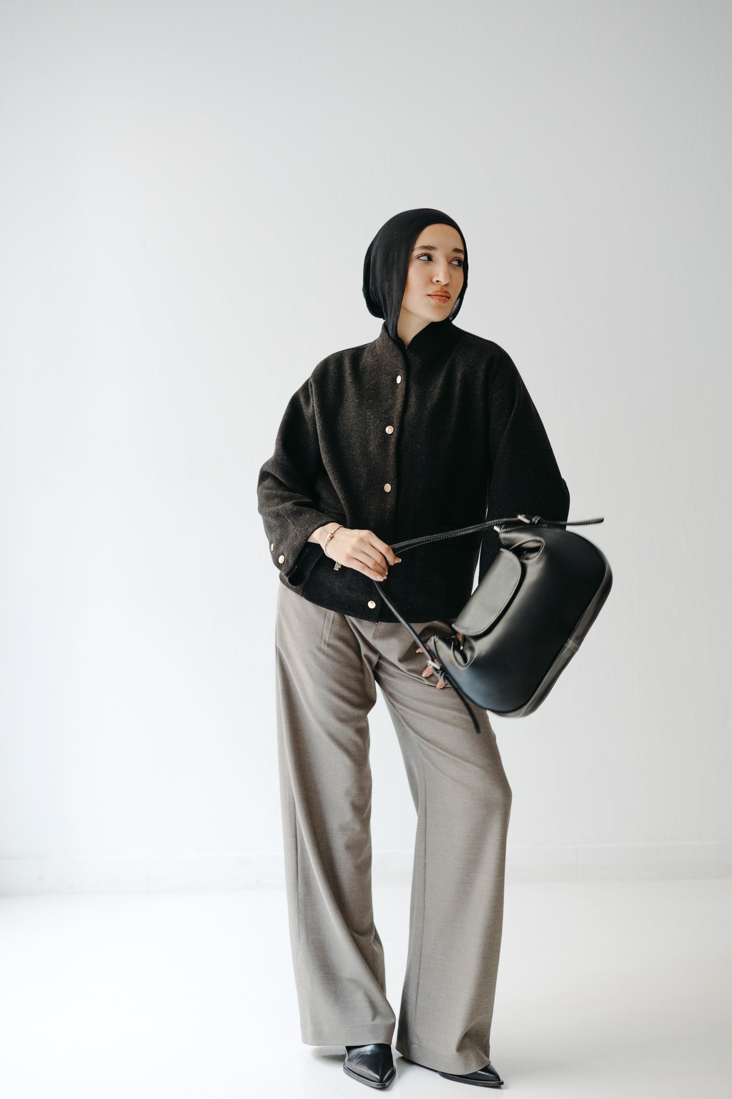 The Odette Jacket in Charcoal