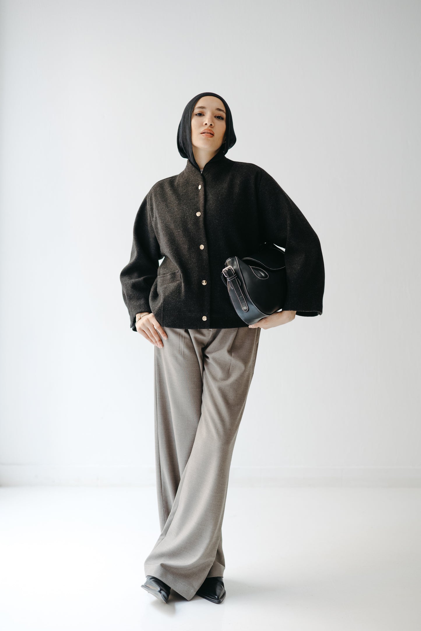 The Odette Jacket in Charcoal