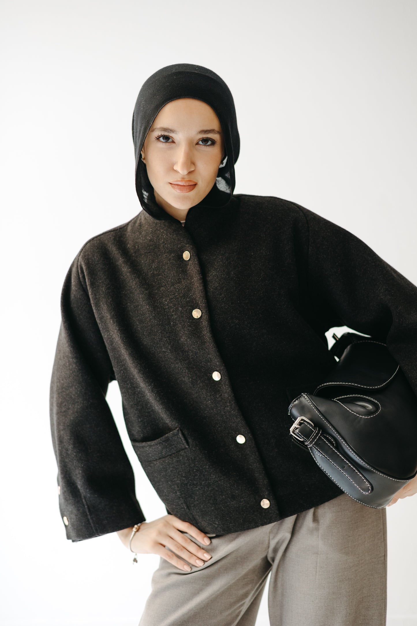 The Odette Jacket in Charcoal