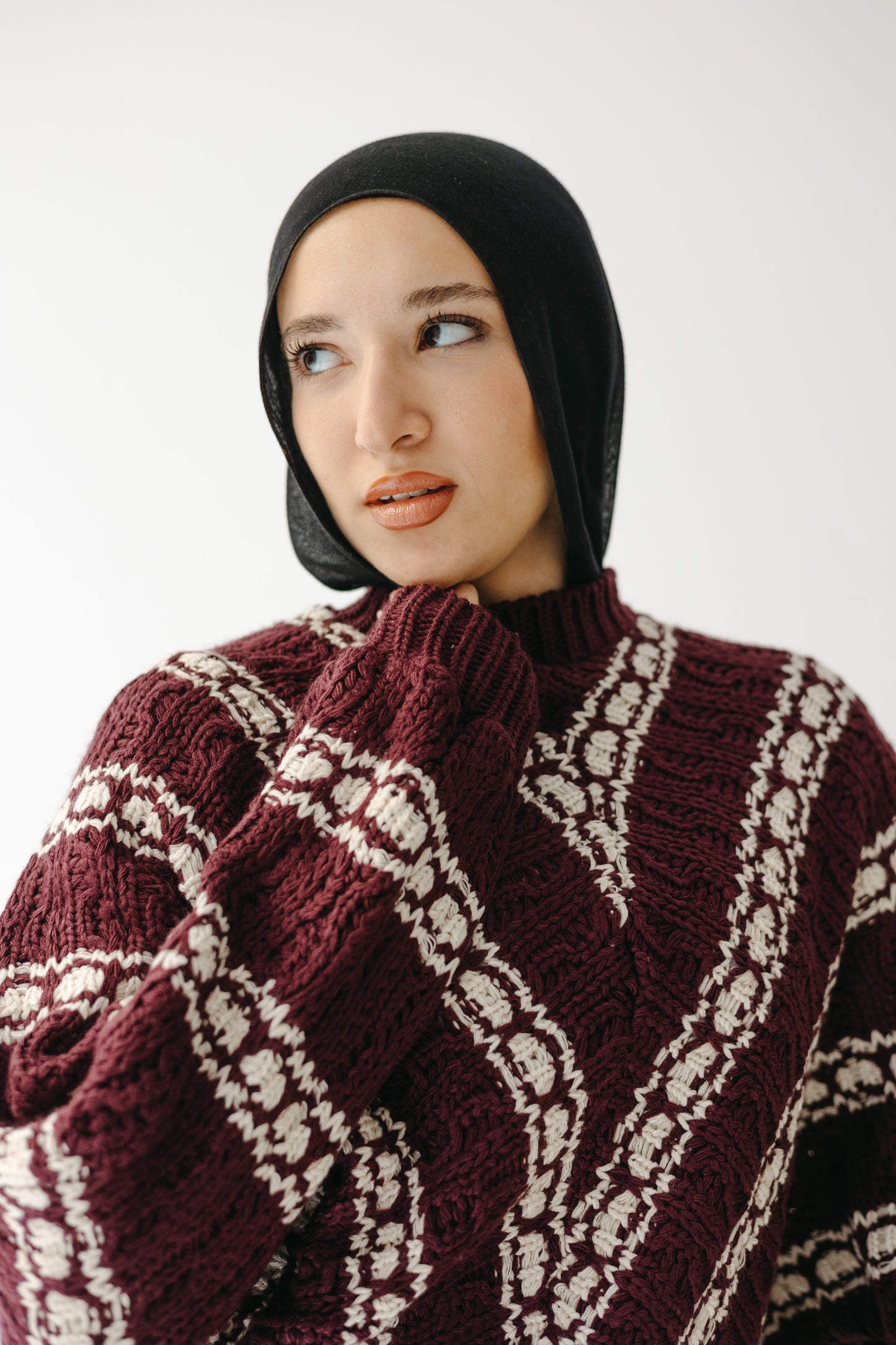 The Alpine Knit in Burgundy