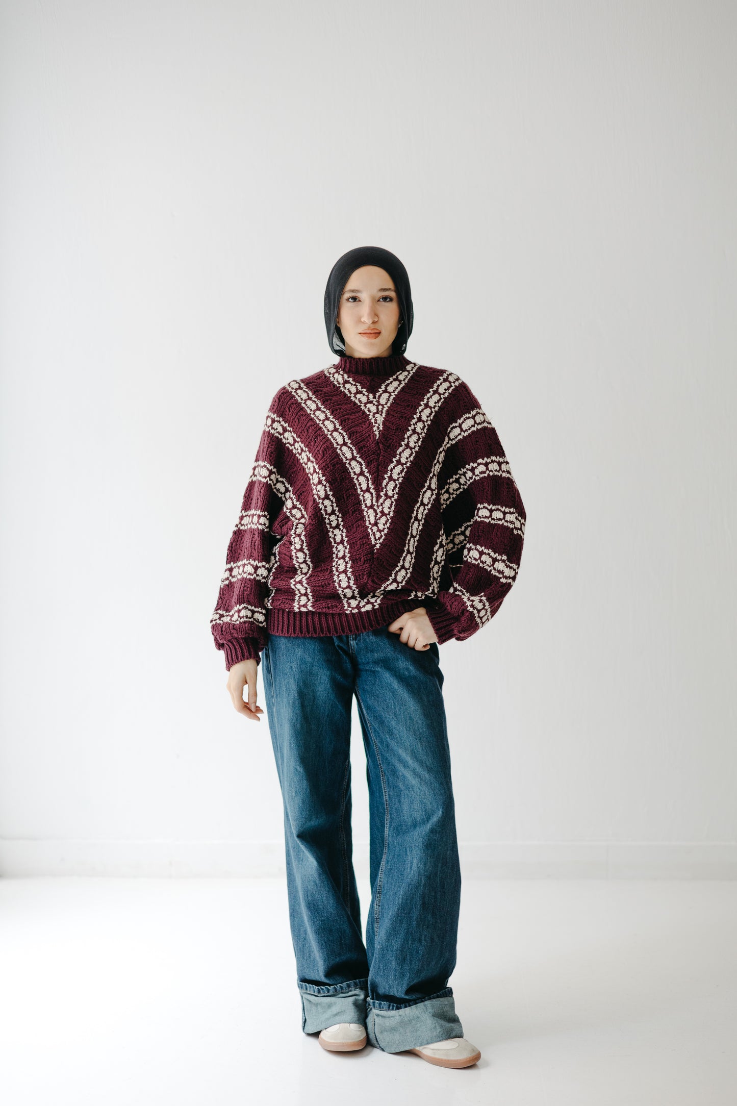 The Alpine Knit in Burgundy