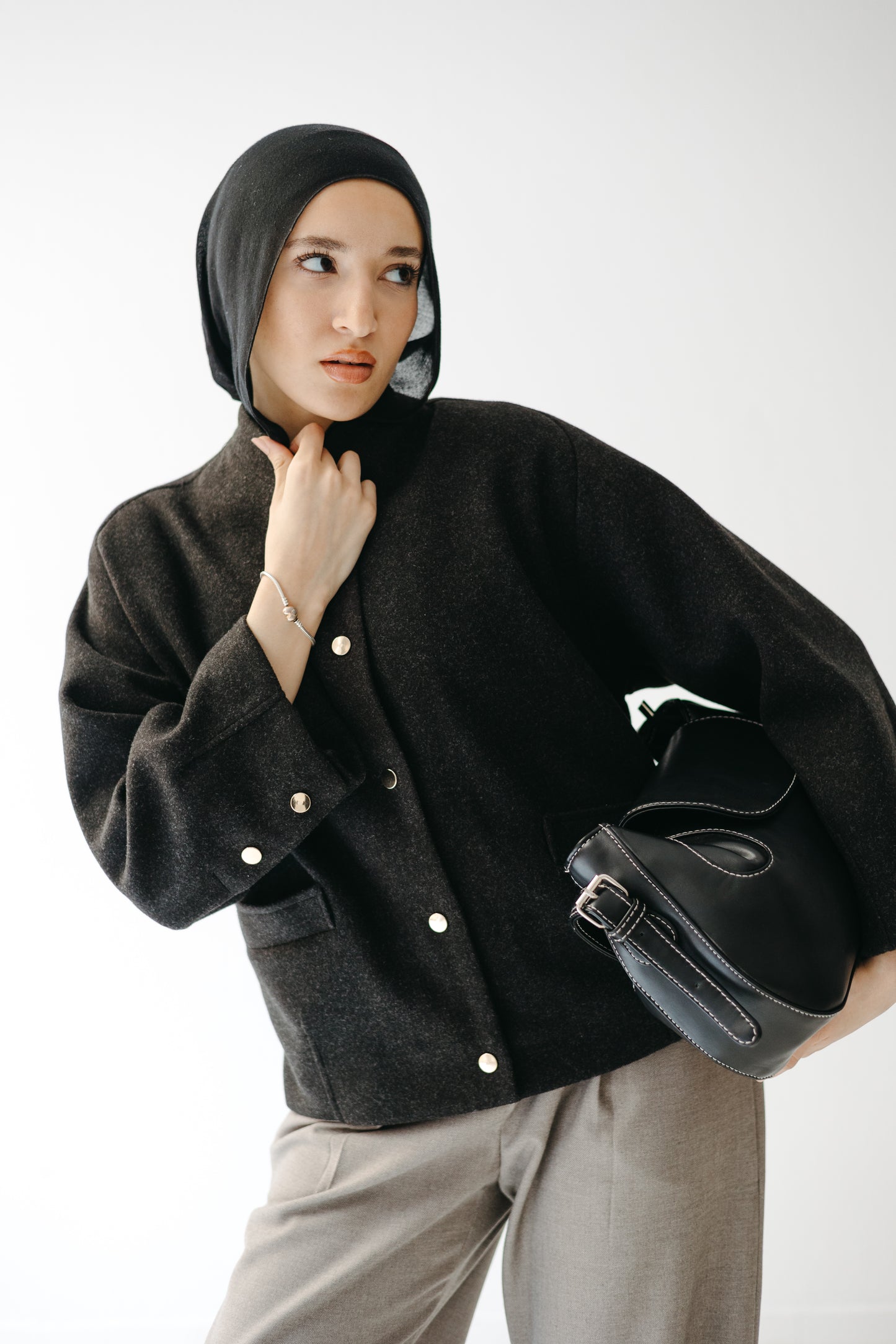 The Odette Jacket in Charcoal