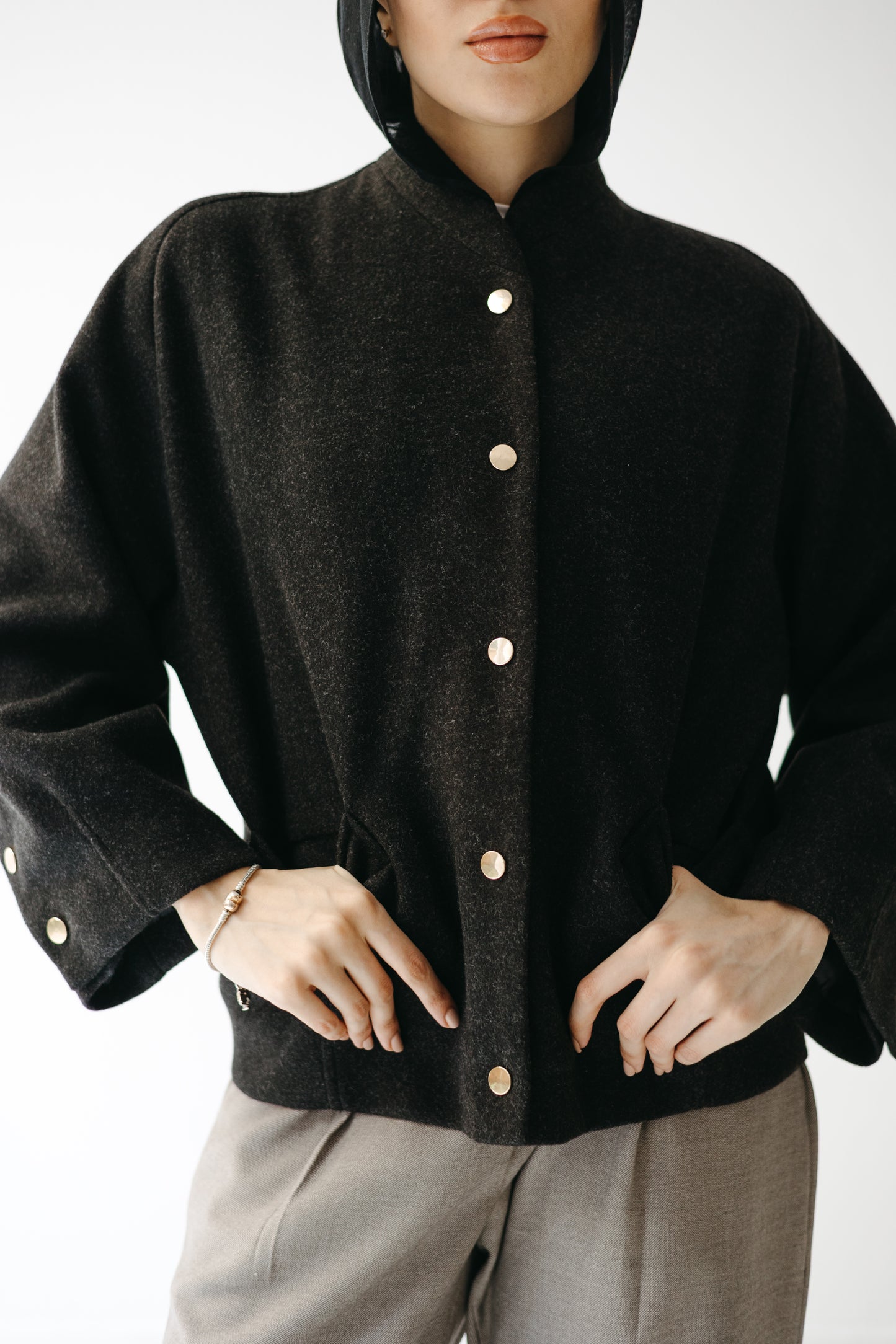 The Odette Jacket in Charcoal