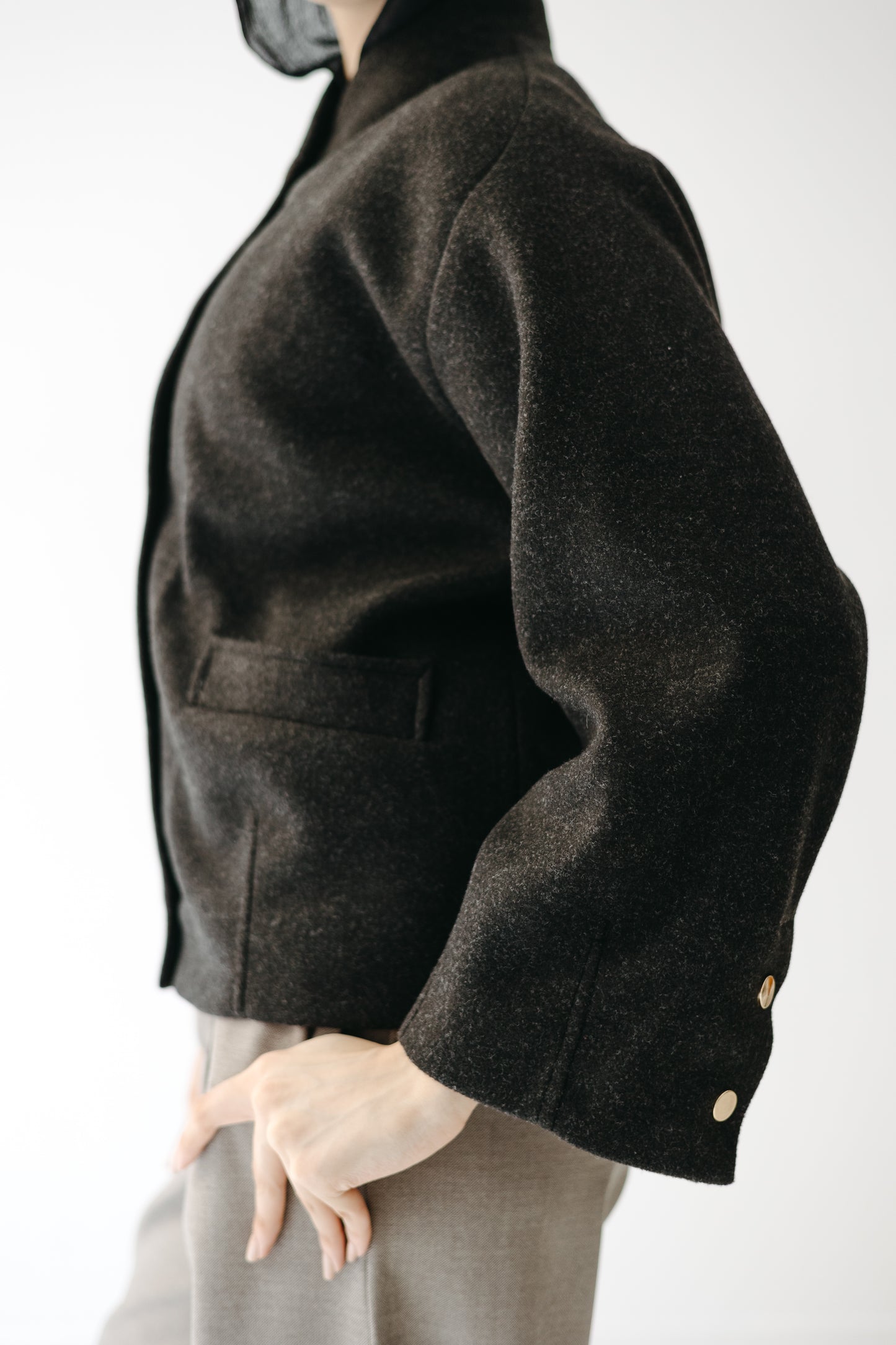 The Odette Jacket in Charcoal