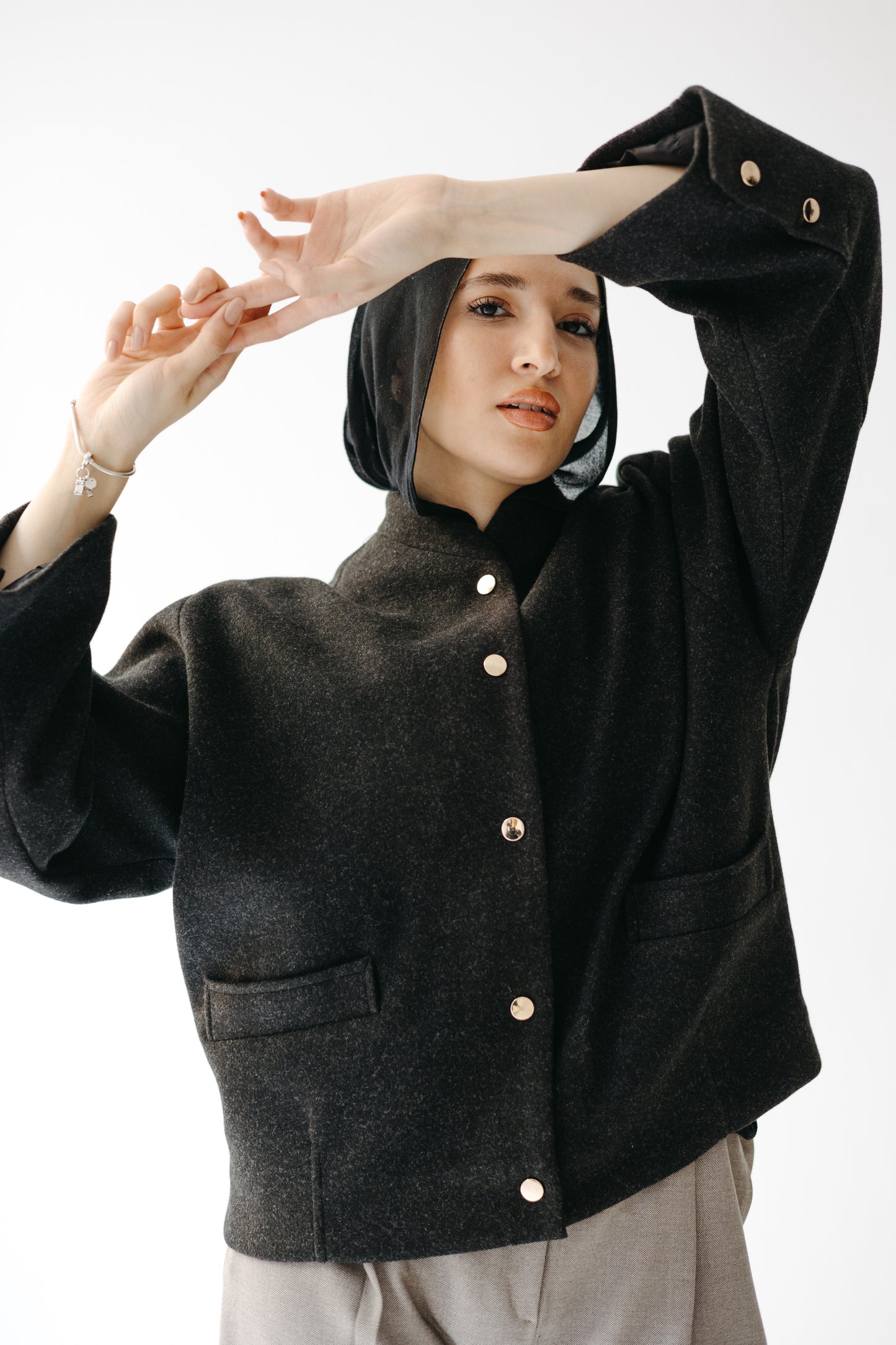 The Odette Jacket in Charcoal