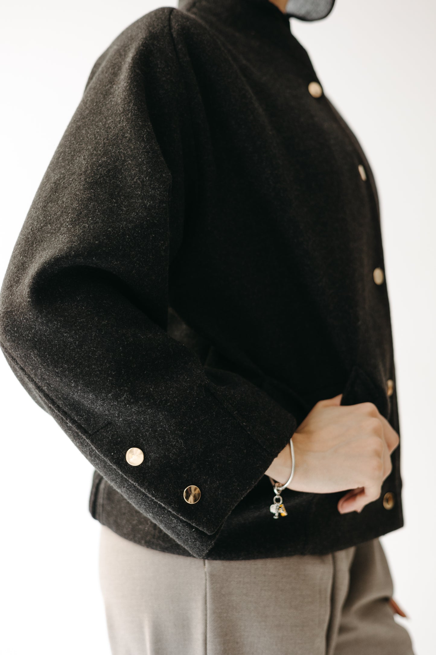 The Odette Jacket in Charcoal