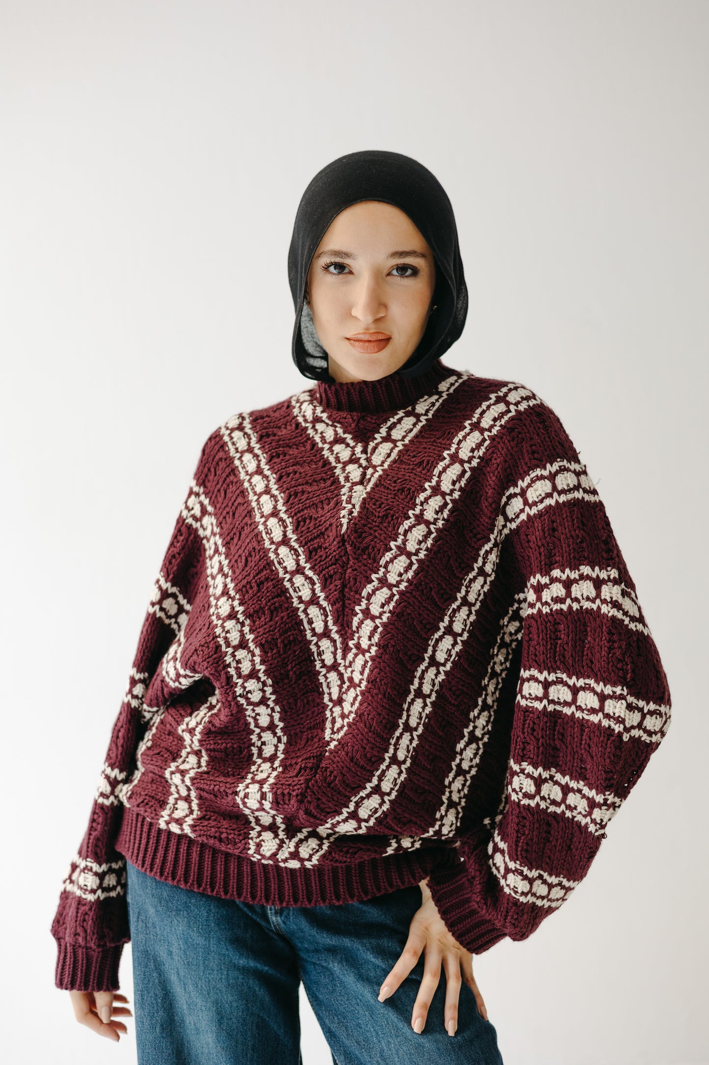 The Alpine Knit in Burgundy