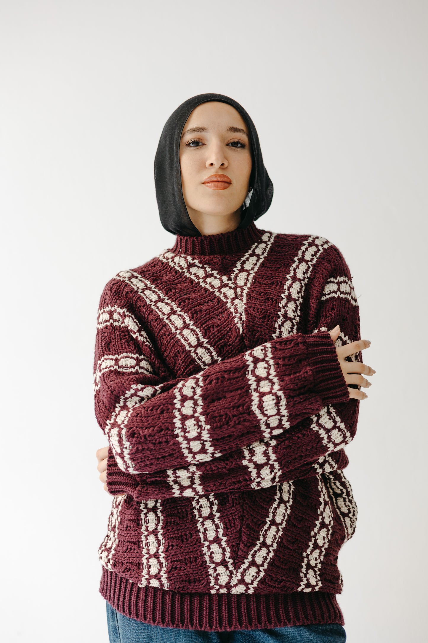The Alpine Knit in Burgundy
