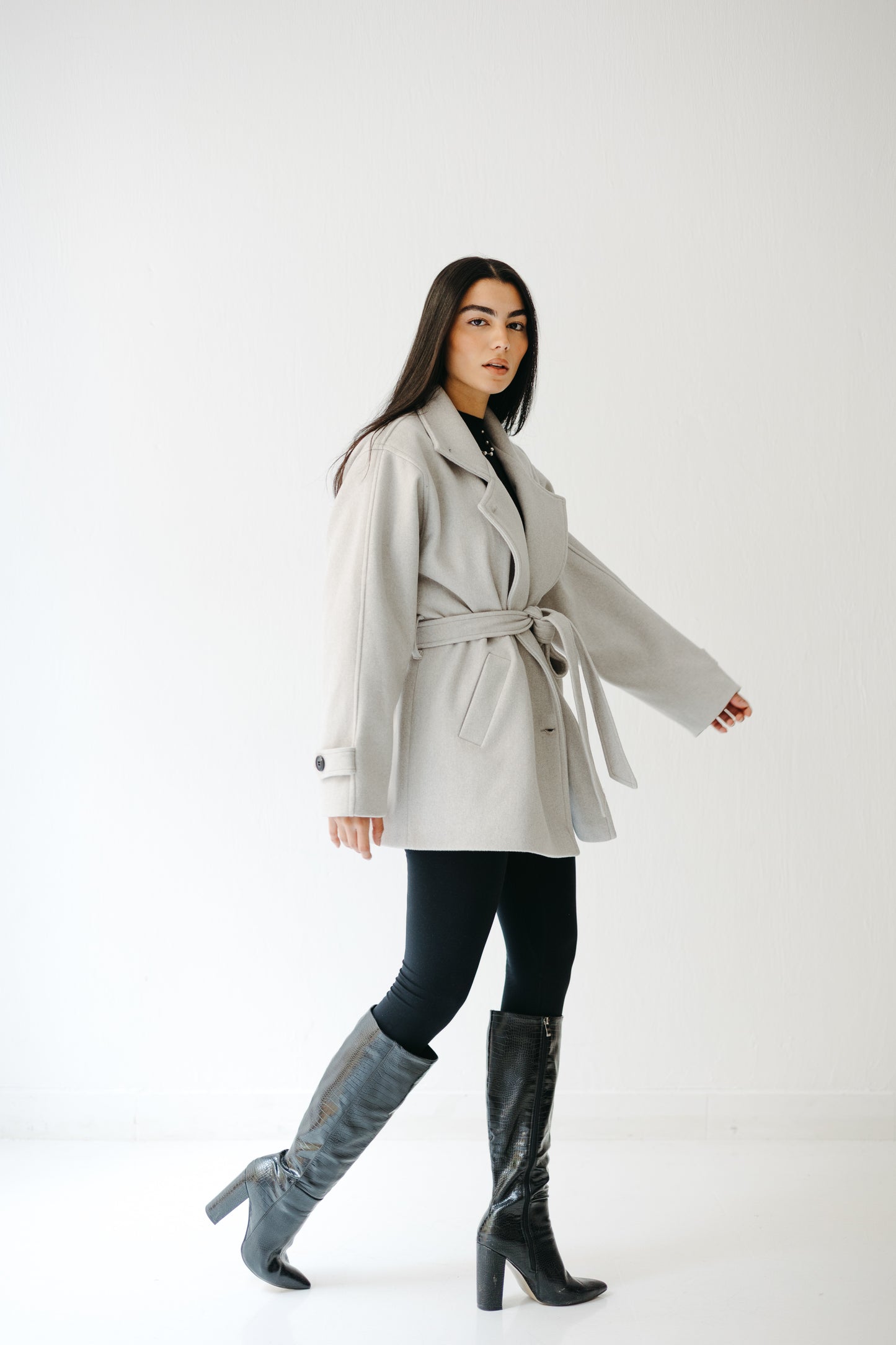 The Loft Jacket in Ice gray
