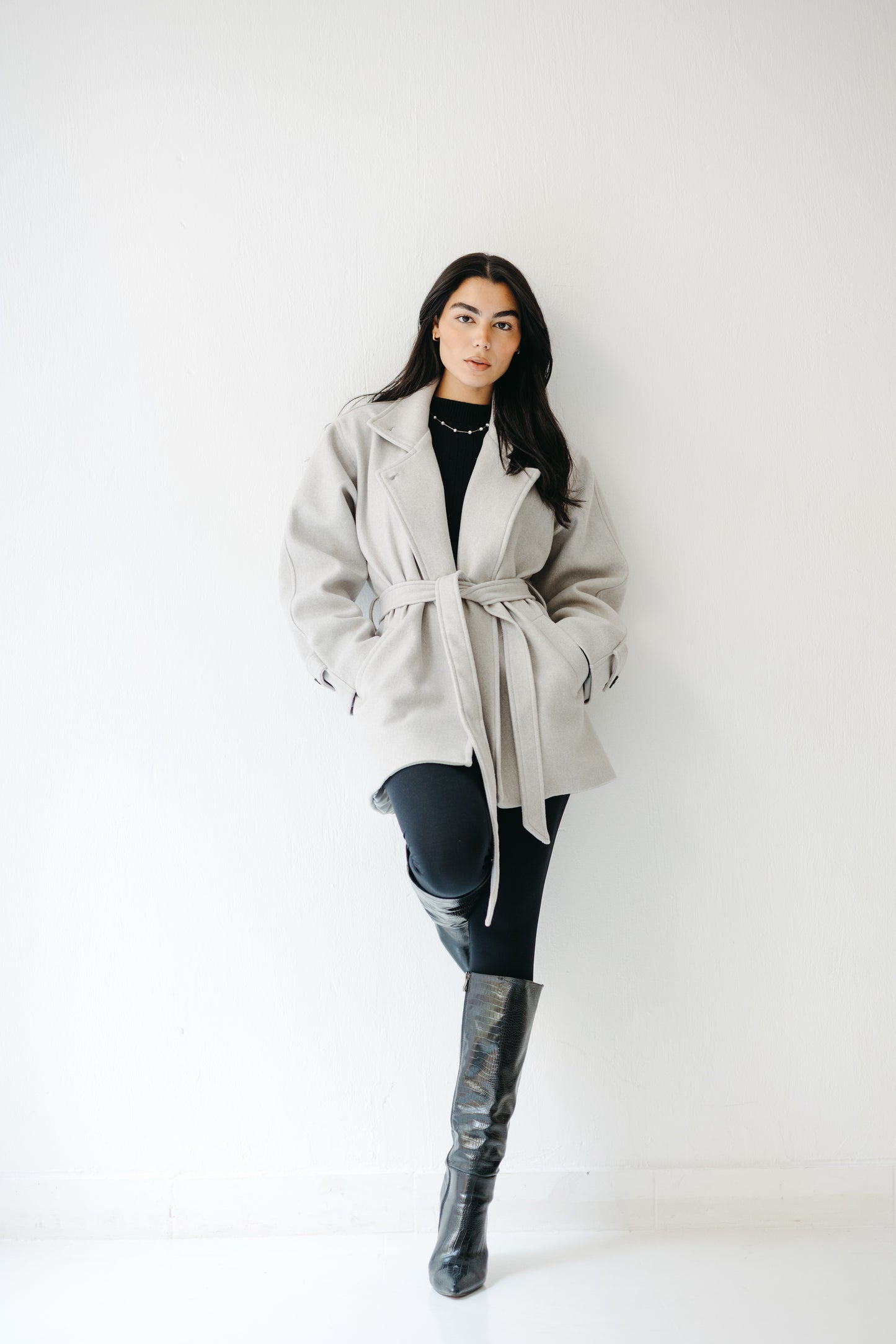 The Loft Jacket in Ice gray