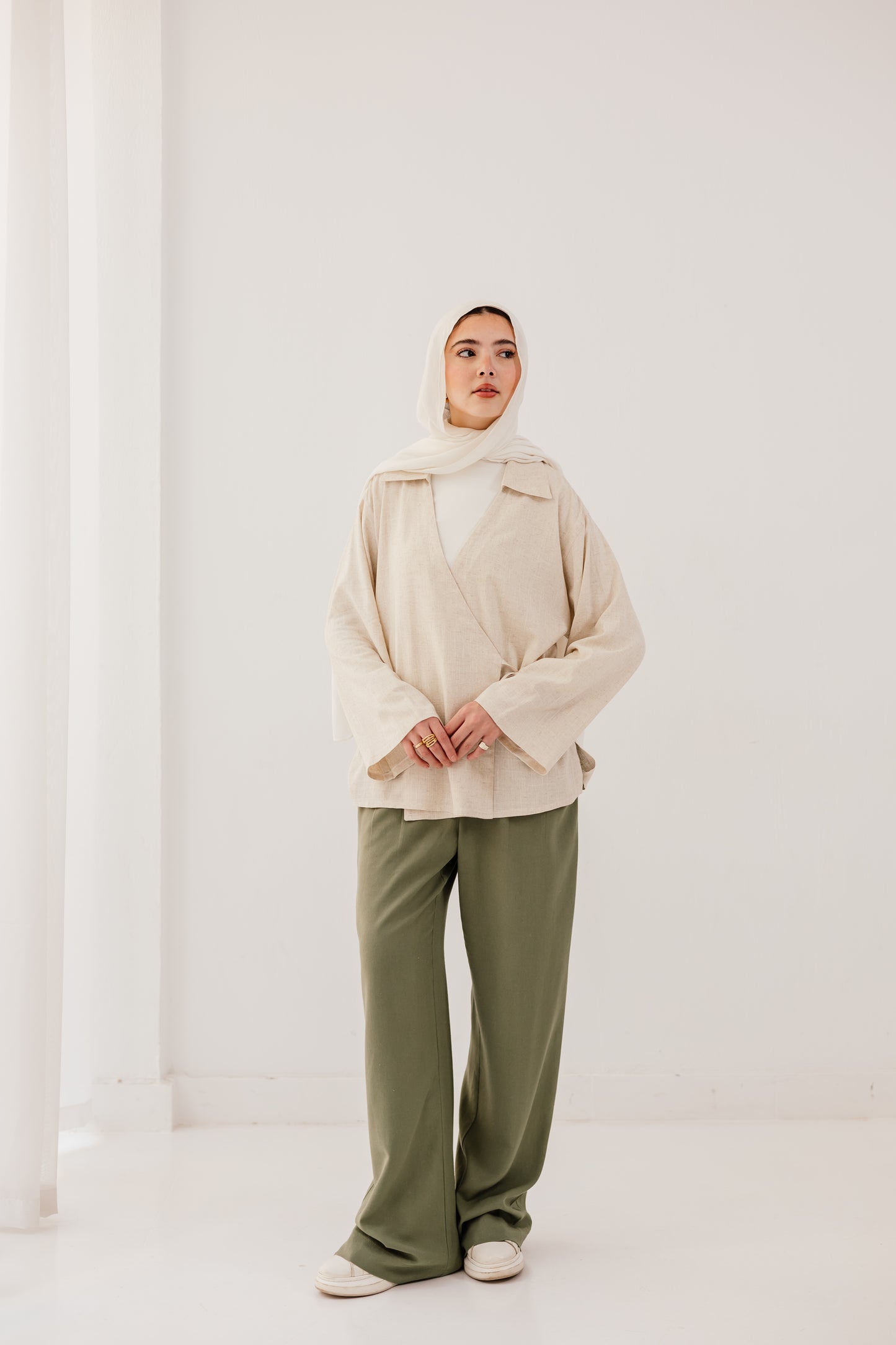 Elara Blouse in Beige