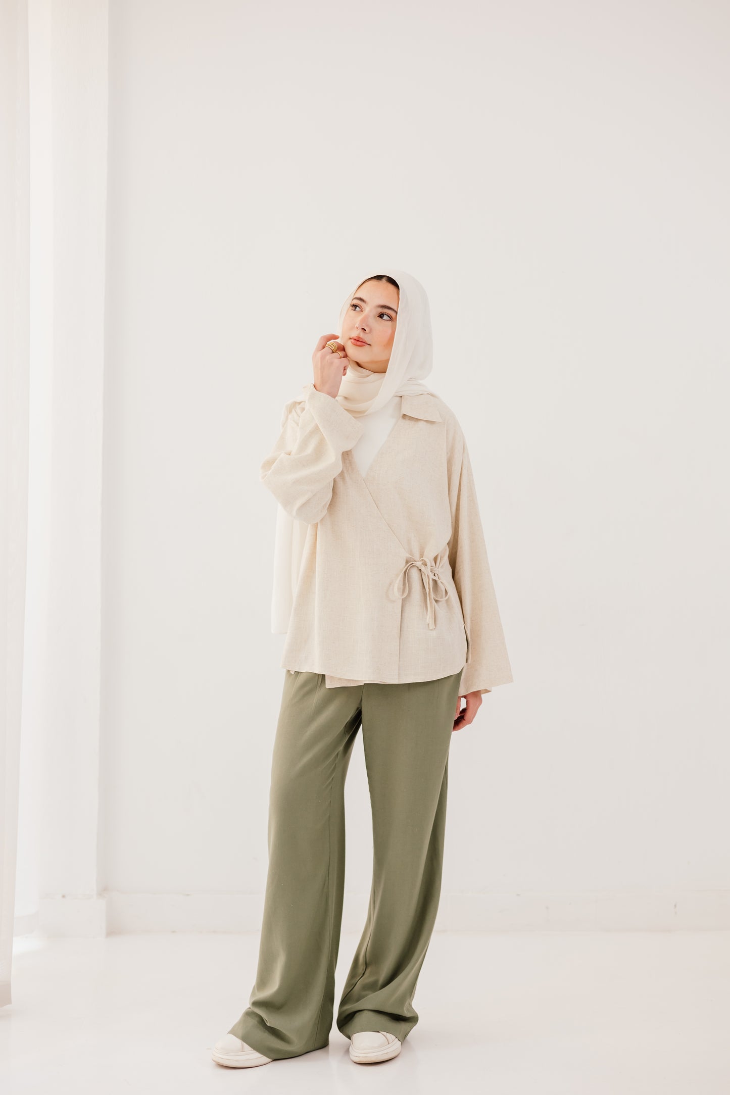 Elara Blouse in Beige