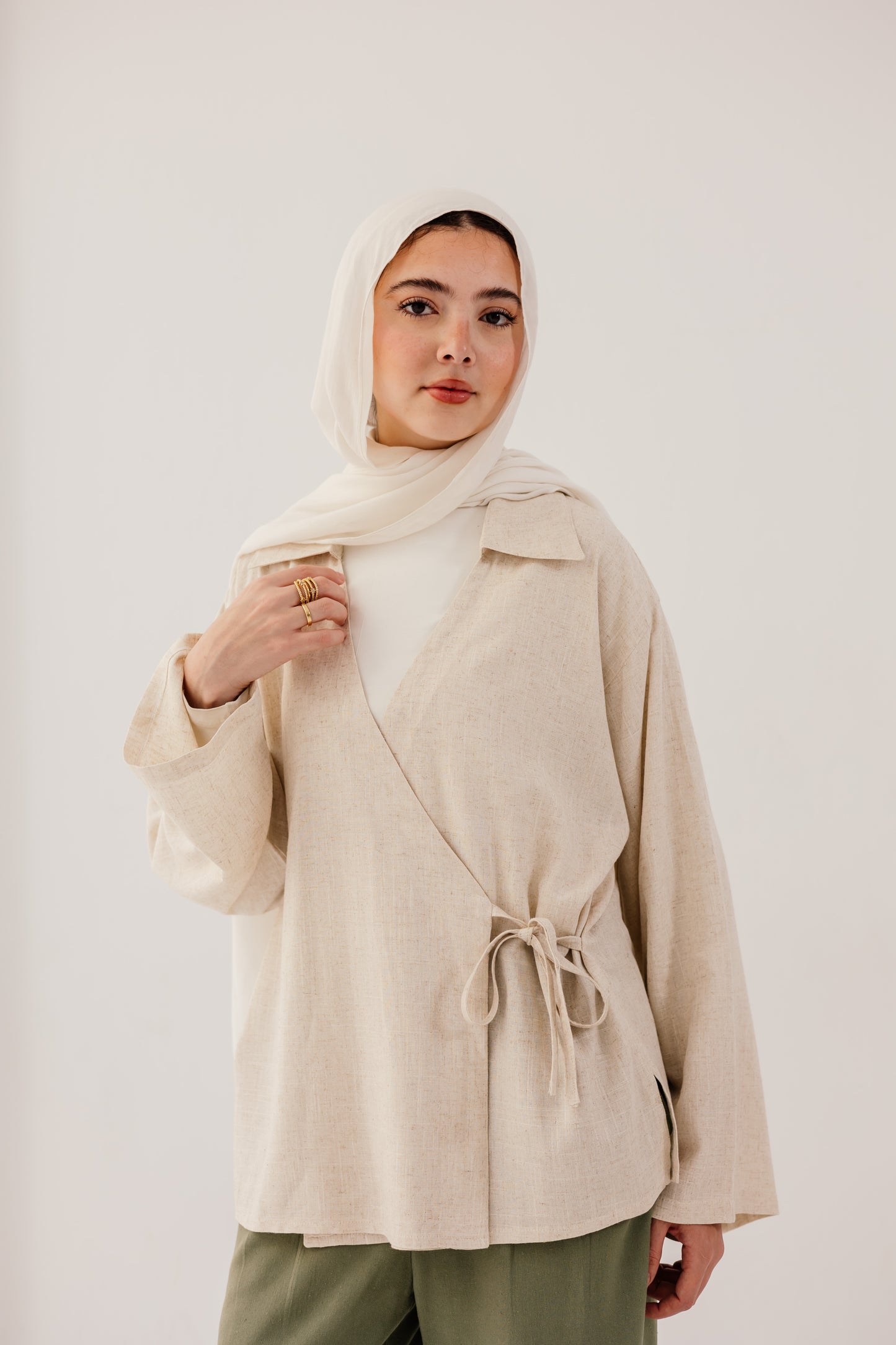 Elara Blouse in Beige