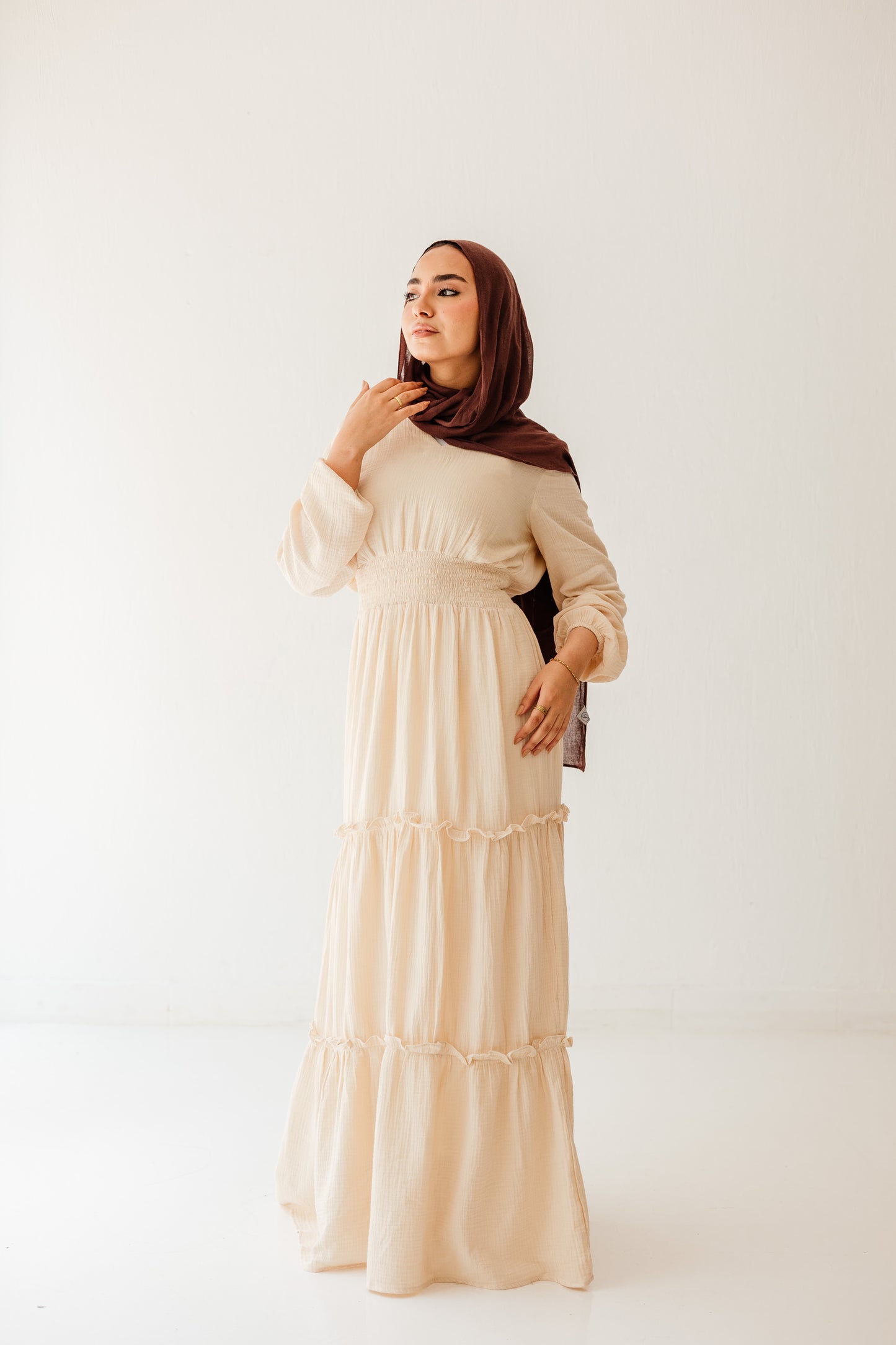 Coralia Dress in Vanilla