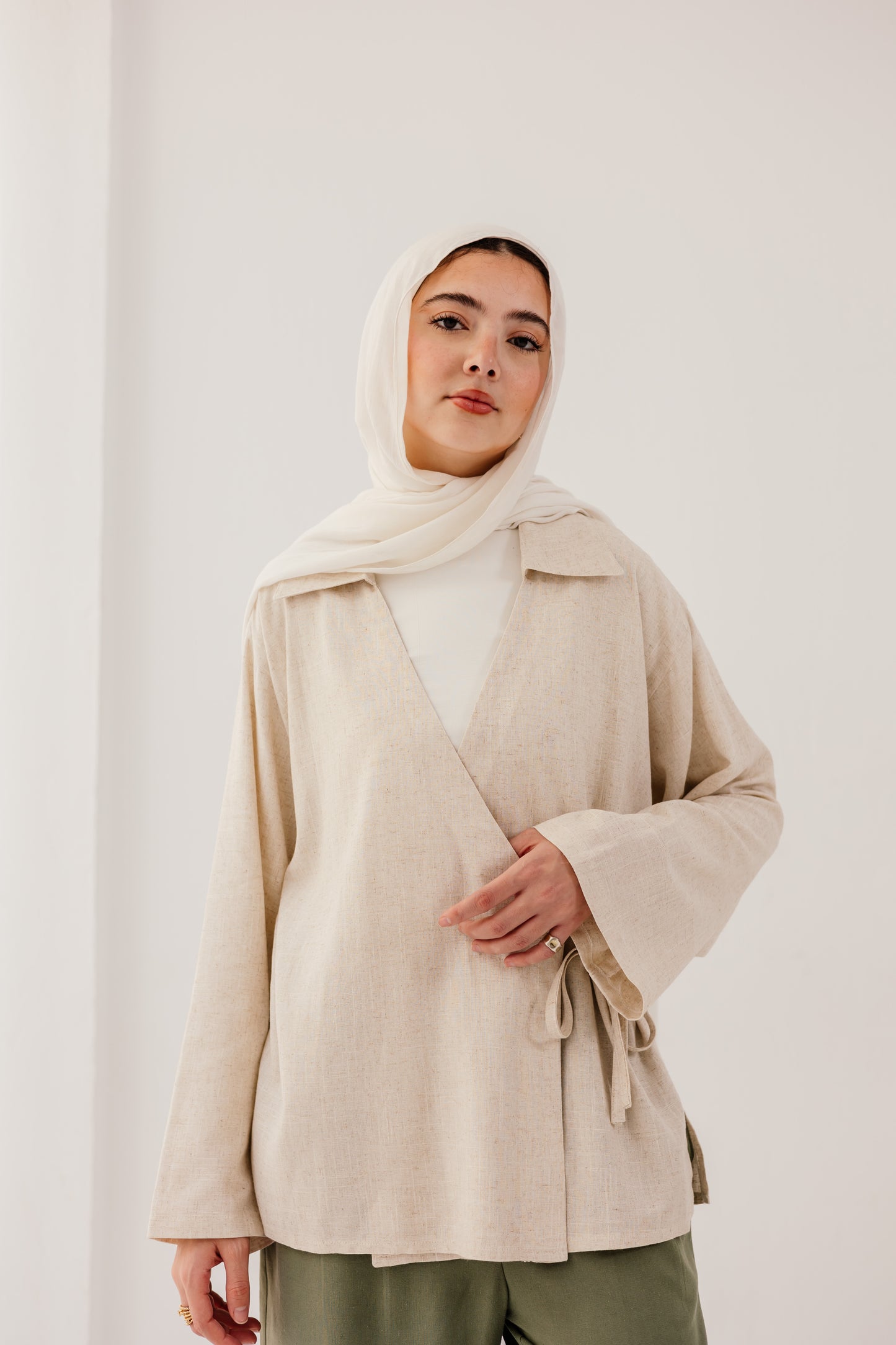 Elara Blouse in Beige