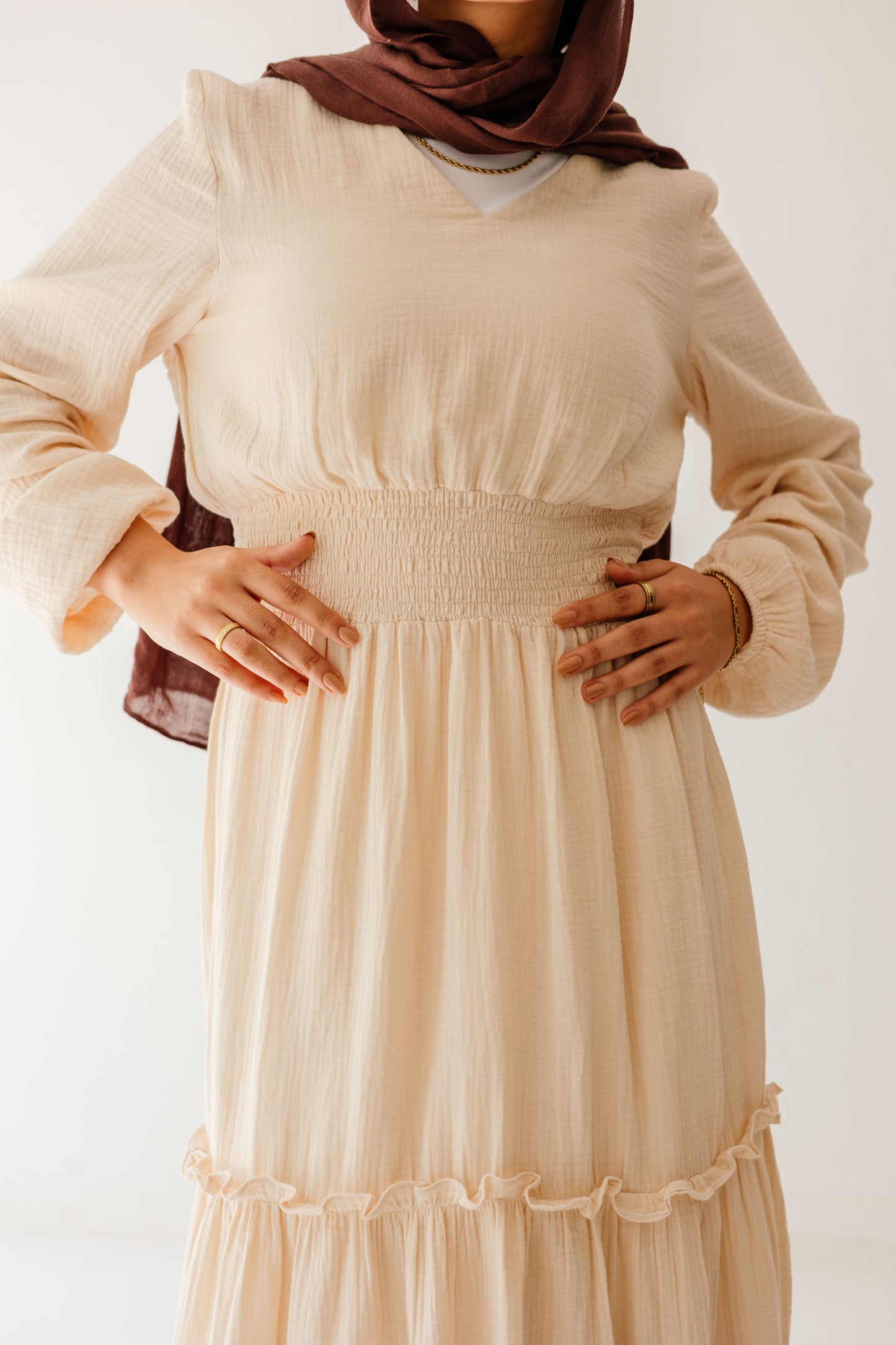 Coralia Dress in Vanilla