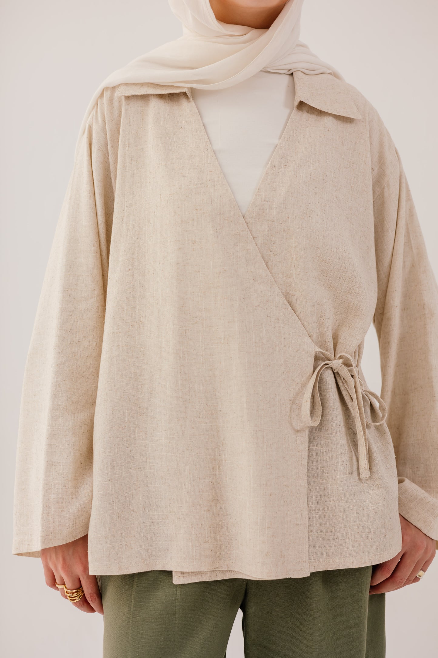 Elara Blouse in Beige