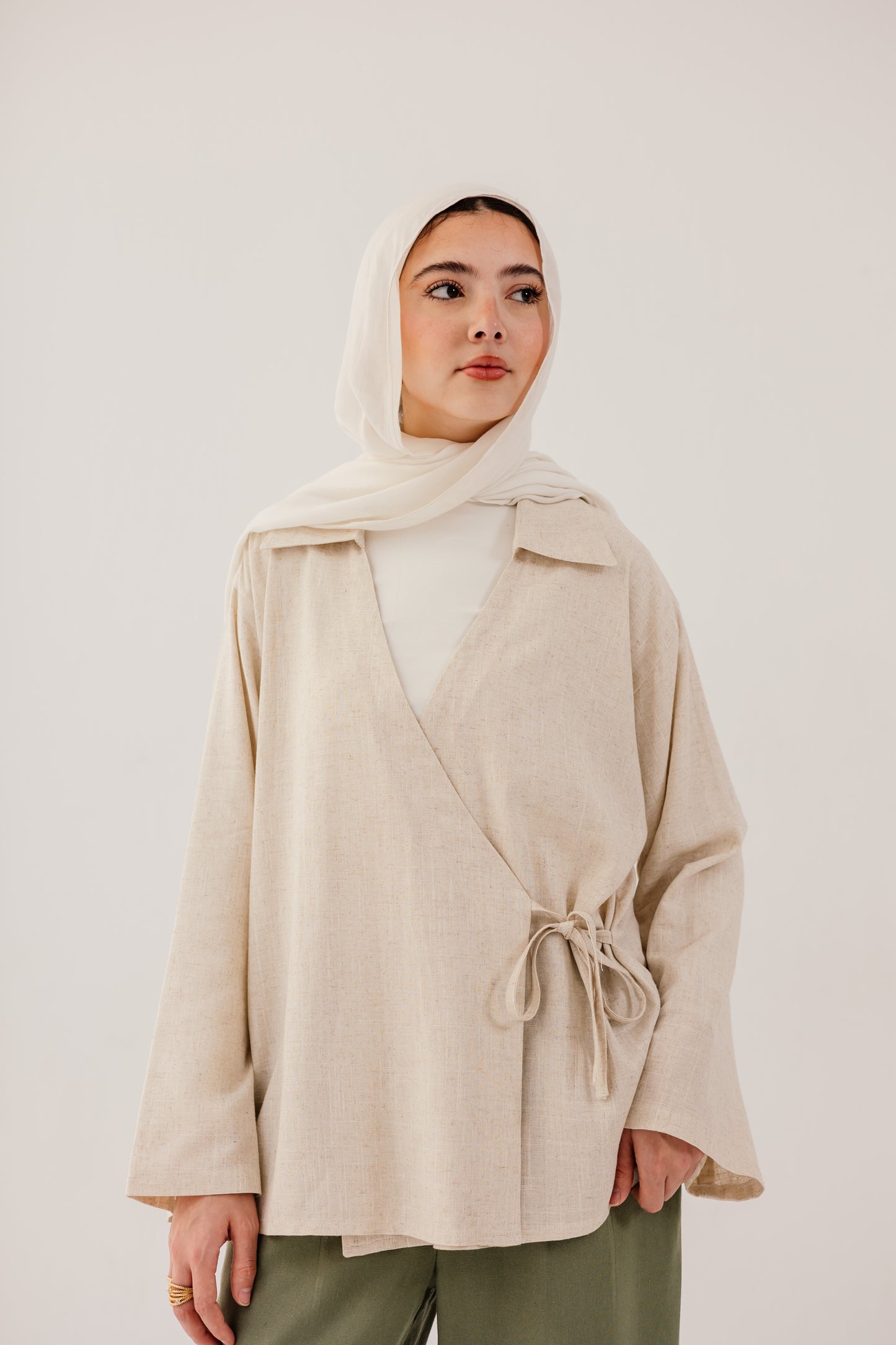 Elara Blouse in Beige