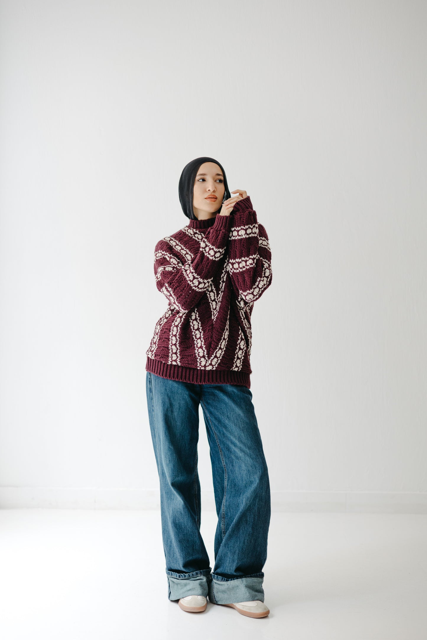 The Alpine Knit in Burgundy