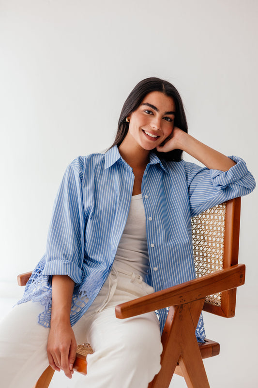 Azure Lace Shirt
