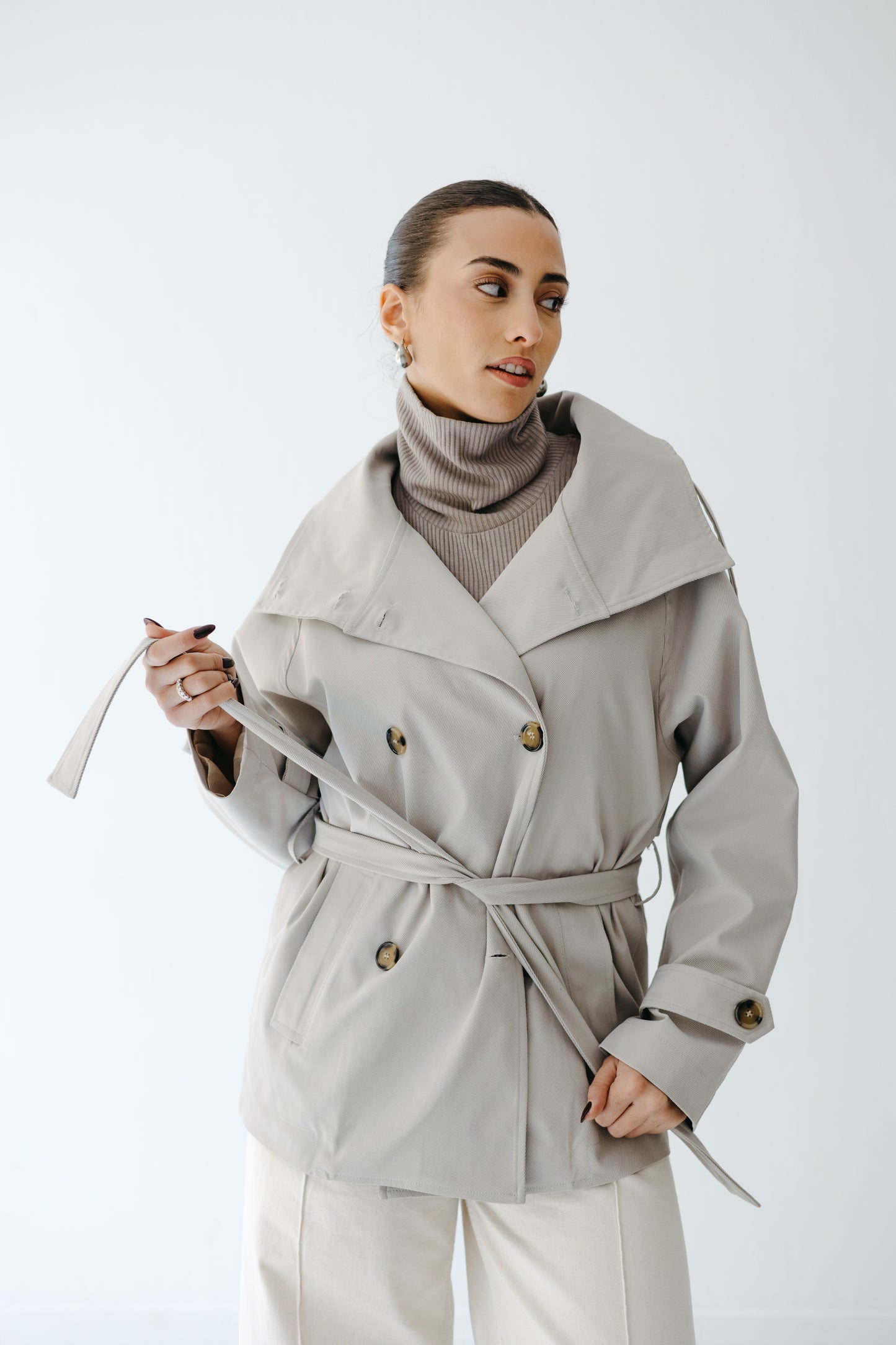 The Funnel Trench in Greige