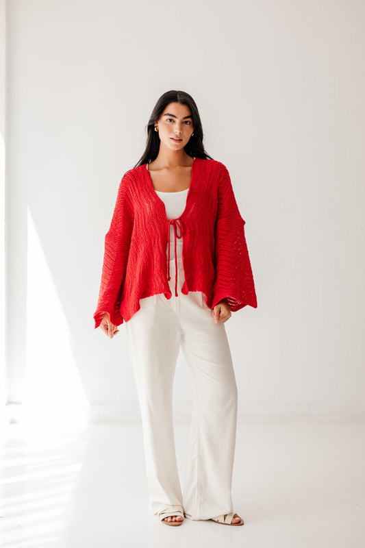 Havana cardigan in Cherry