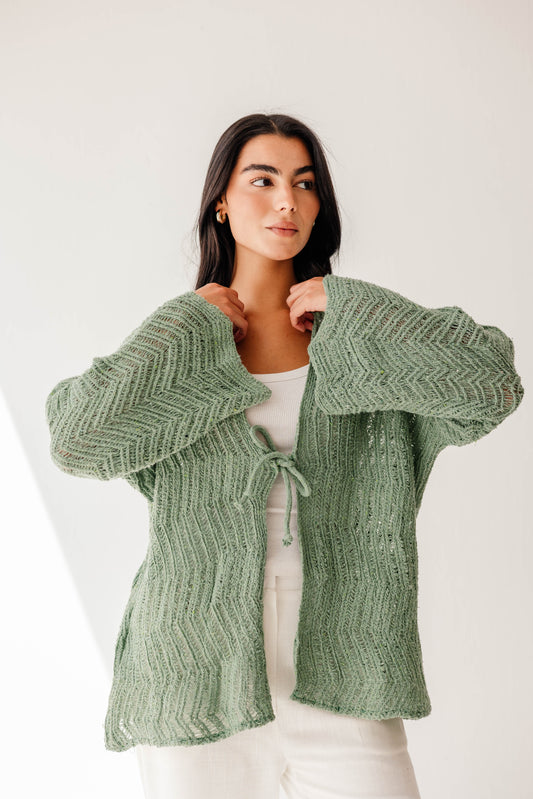 Havana cardigan in Mint