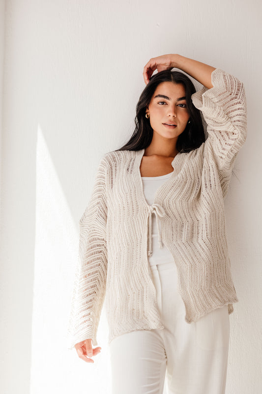 Havana cardigan in Oat