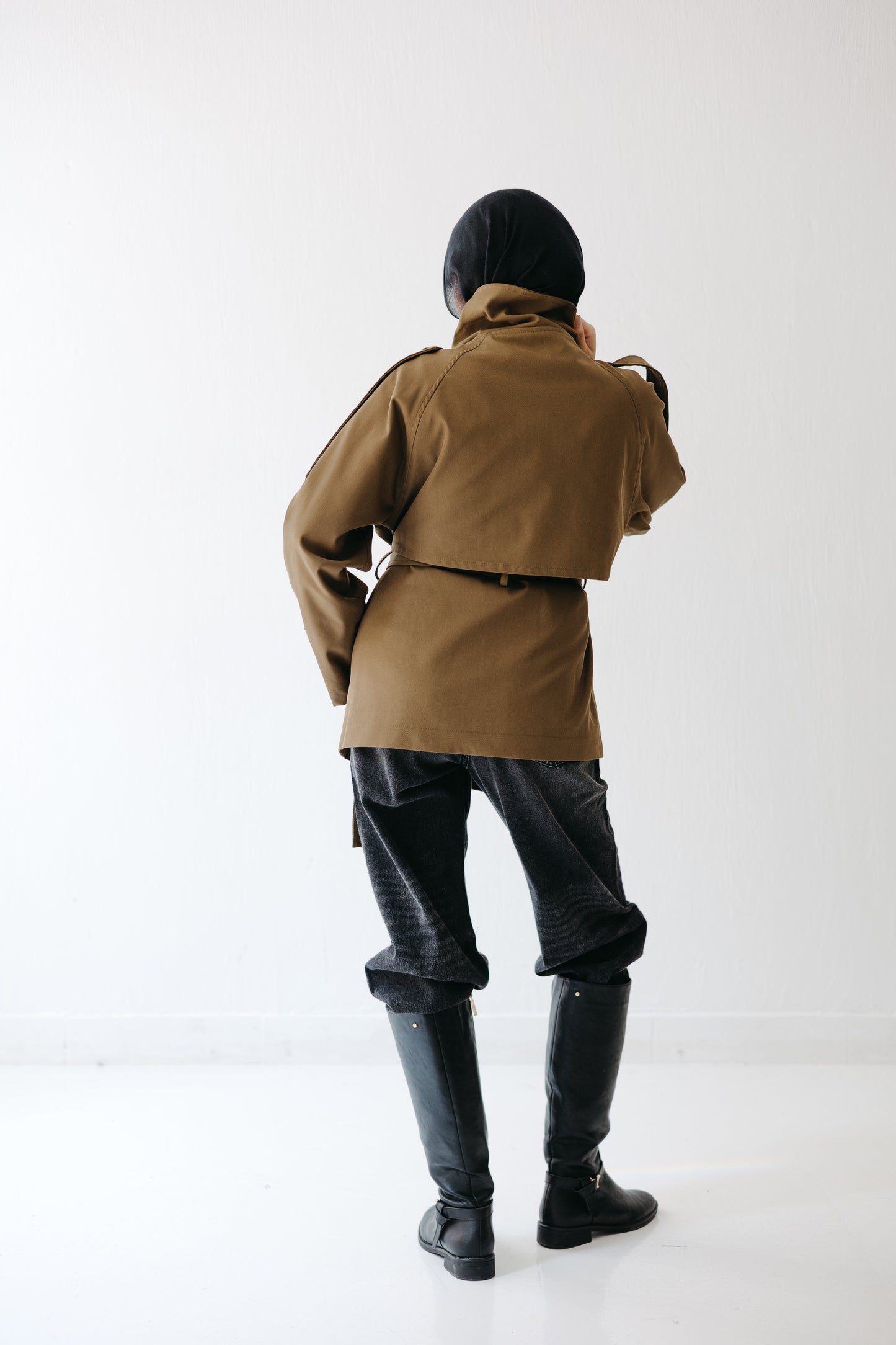 The Funnel Trench in Mocha Olive