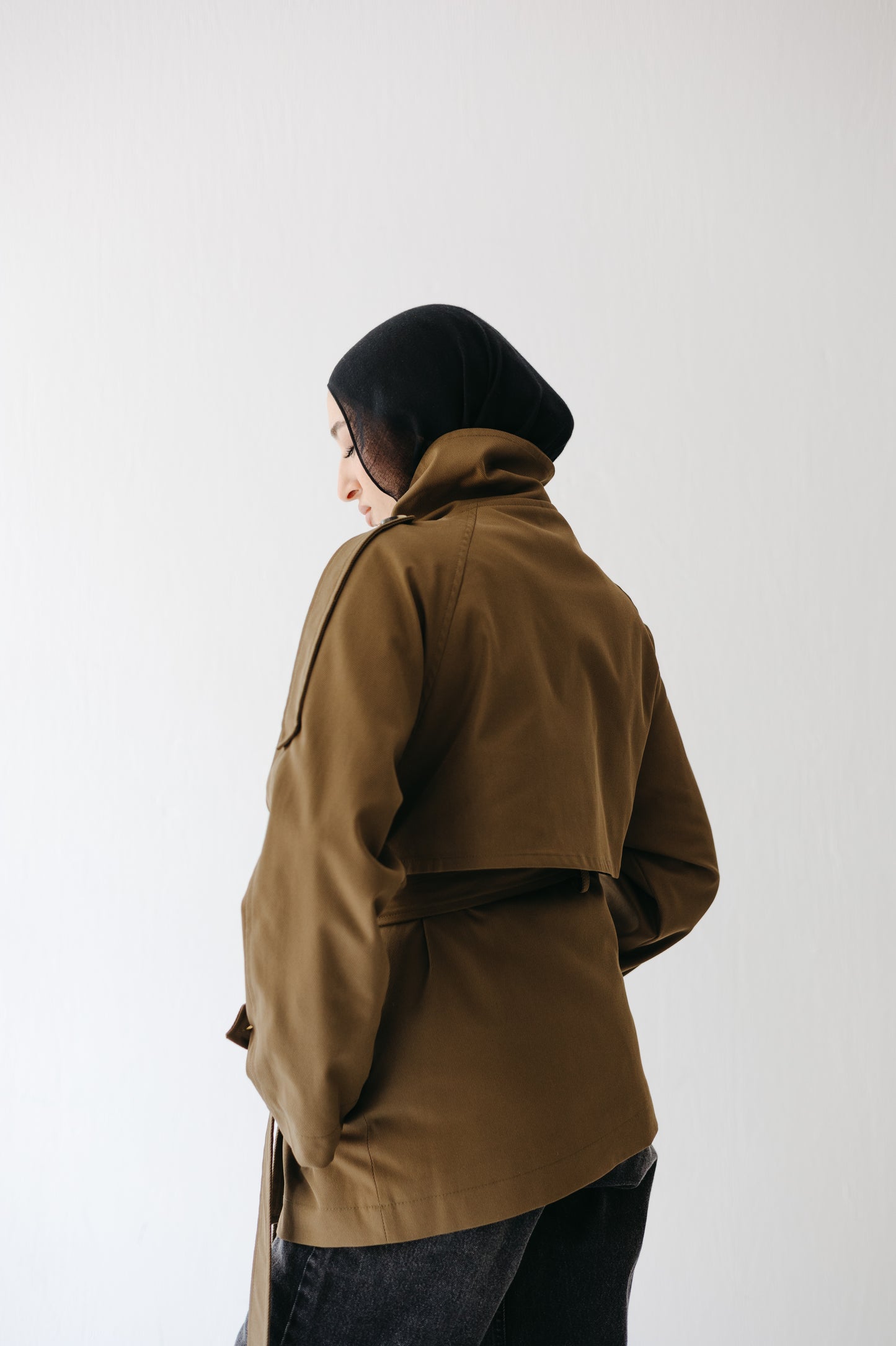 The Funnel Trench in Mocha Olive