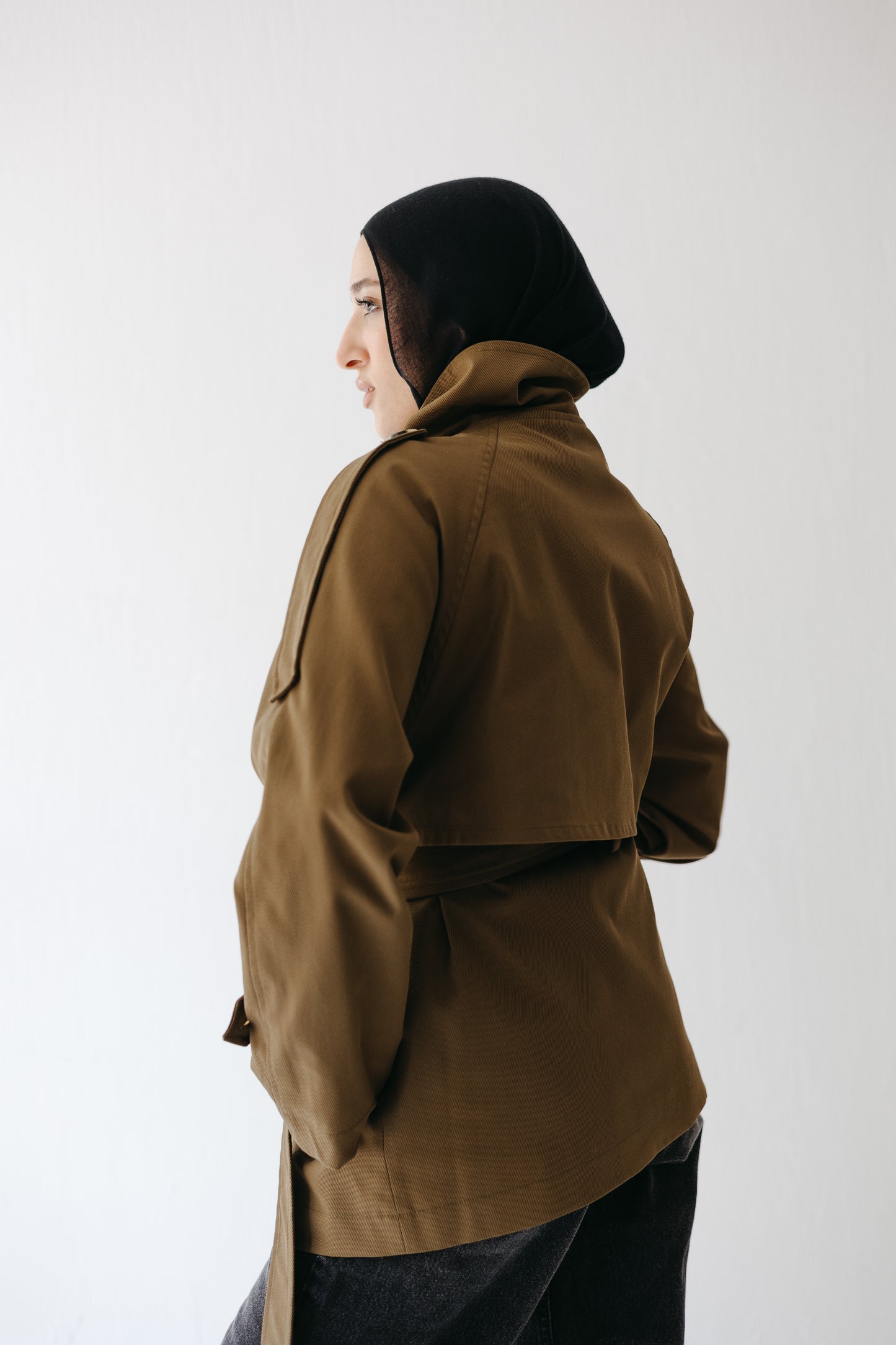 The Funnel Trench in Mocha Olive