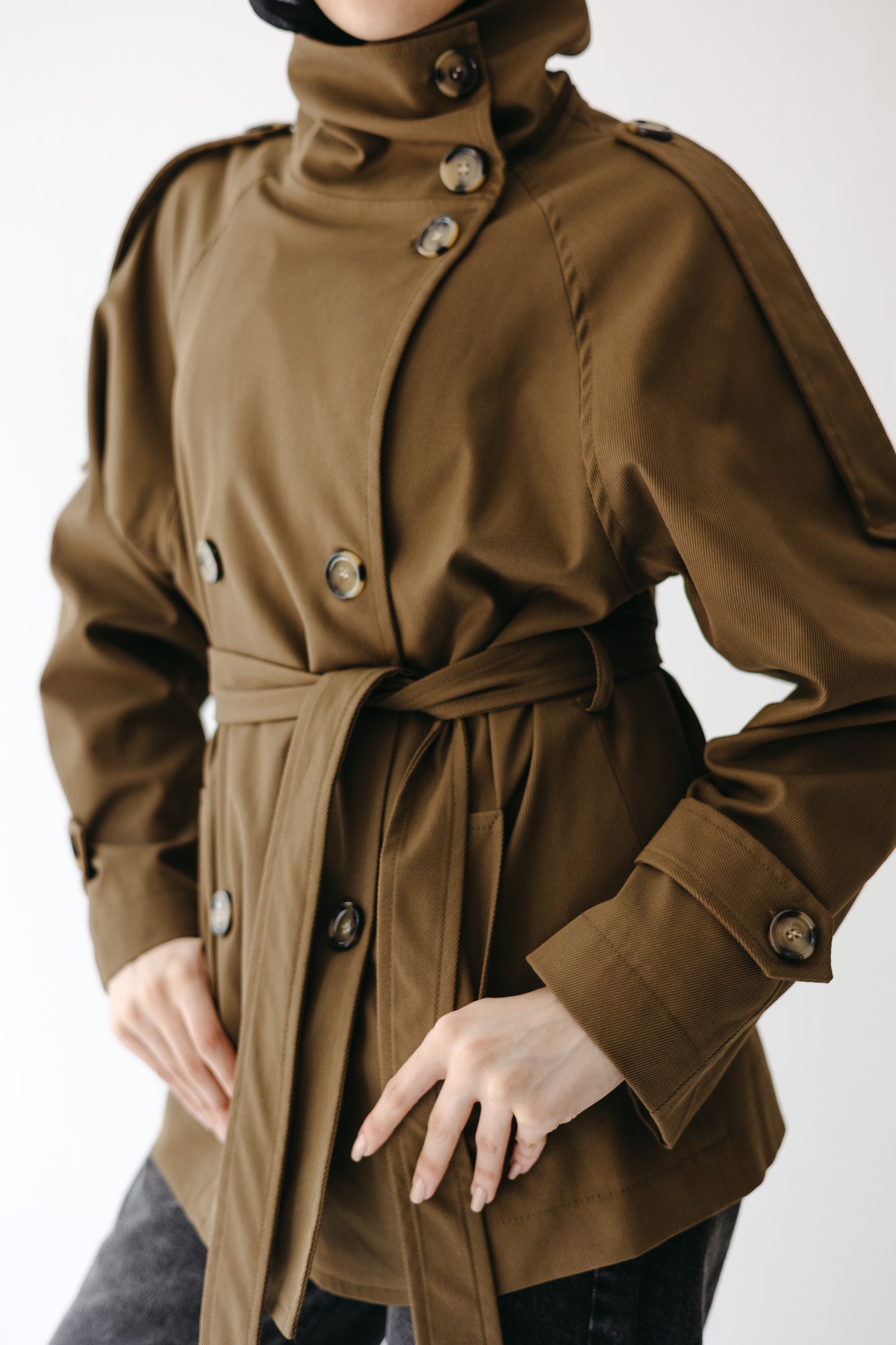 The Funnel Trench in Mocha Olive