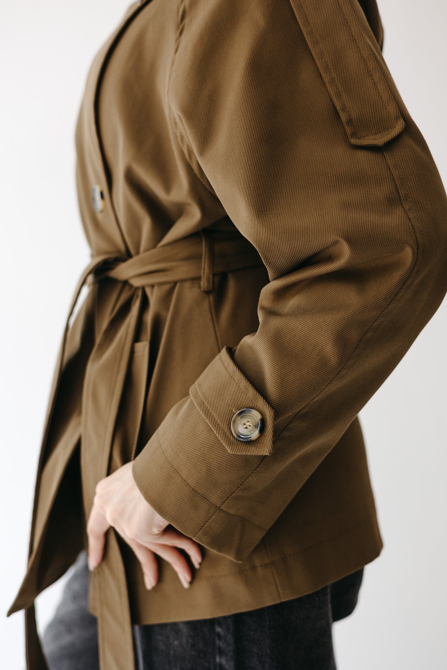 The Funnel Trench in Mocha Olive