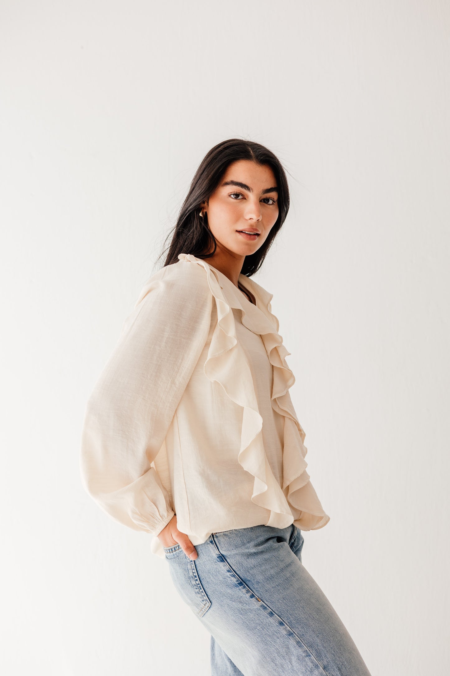 Riviera Blouse in beige