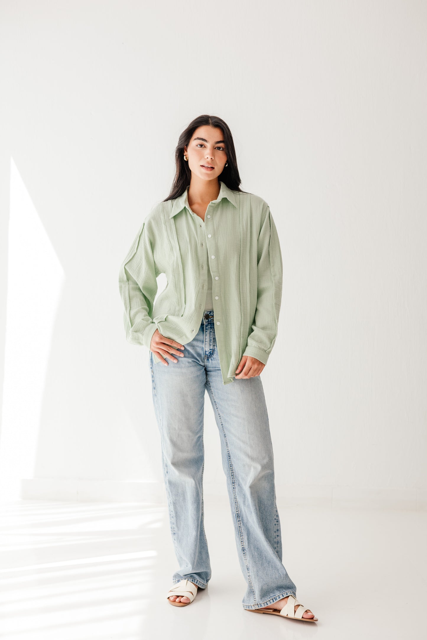 Sunelle Shirt in Pastel green