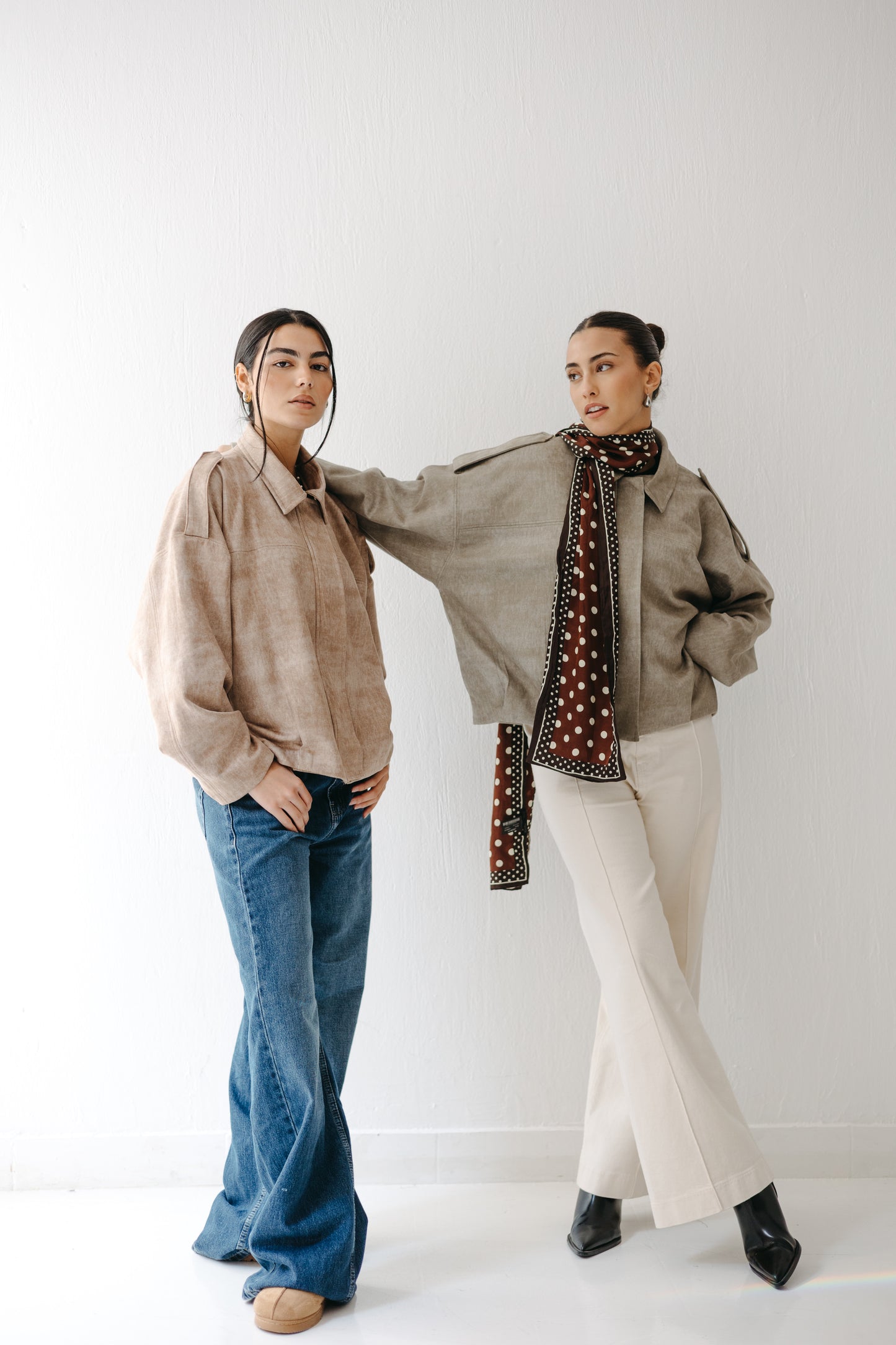 The Nord Suede Jacket in Taupe