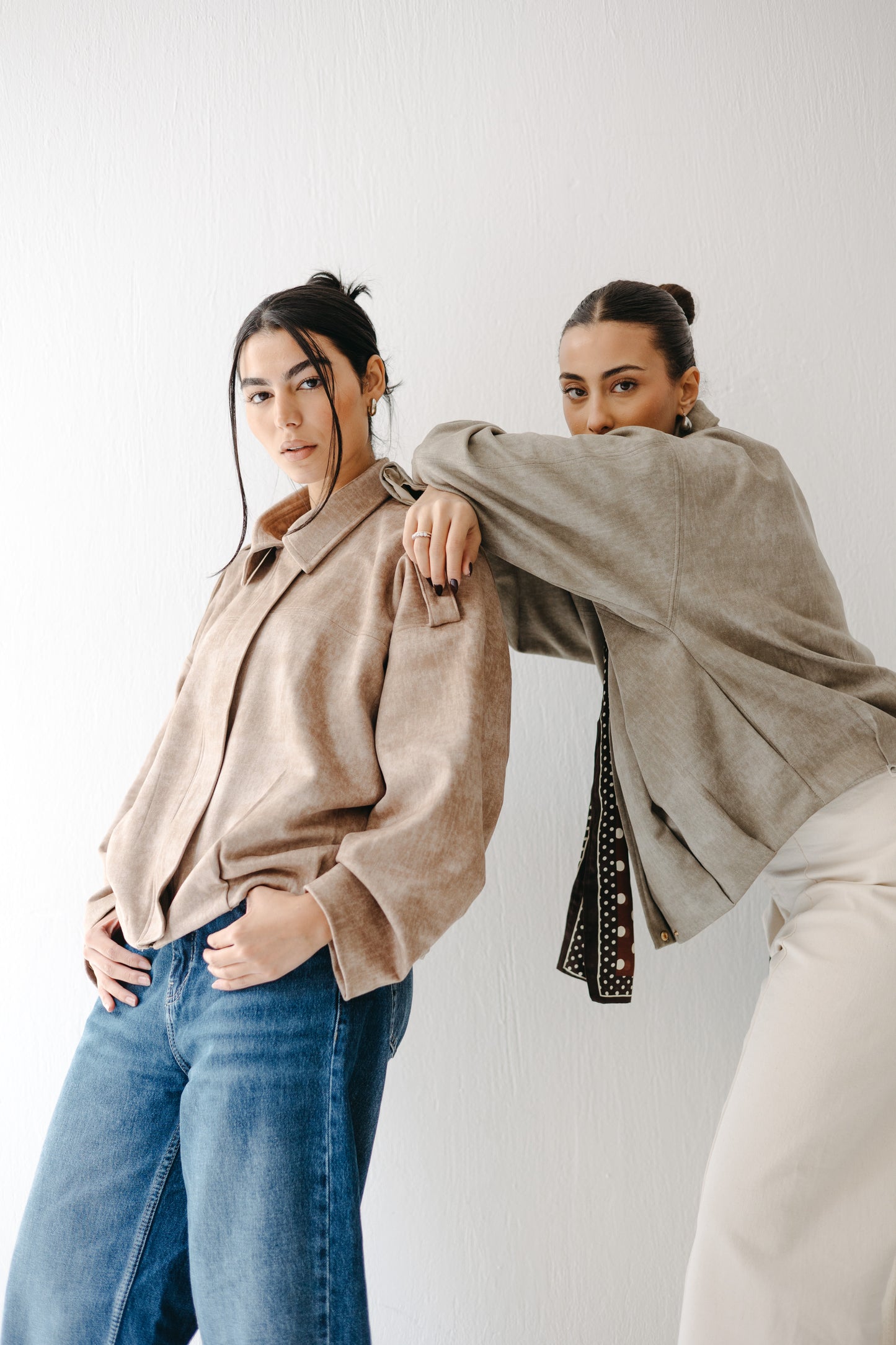 The Nord Suede Jacket in Taupe