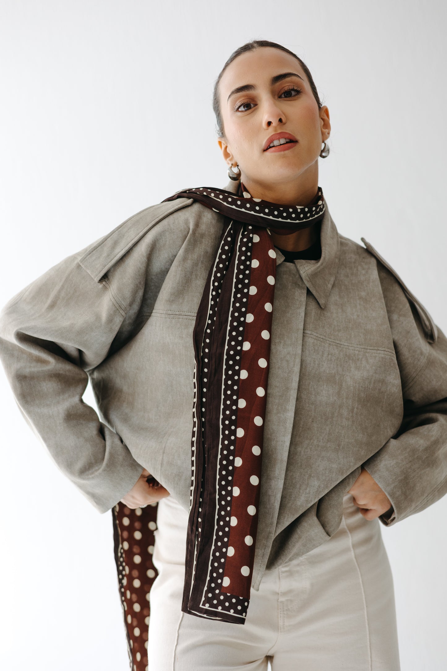 The Nord Suede Jacket in Moss green