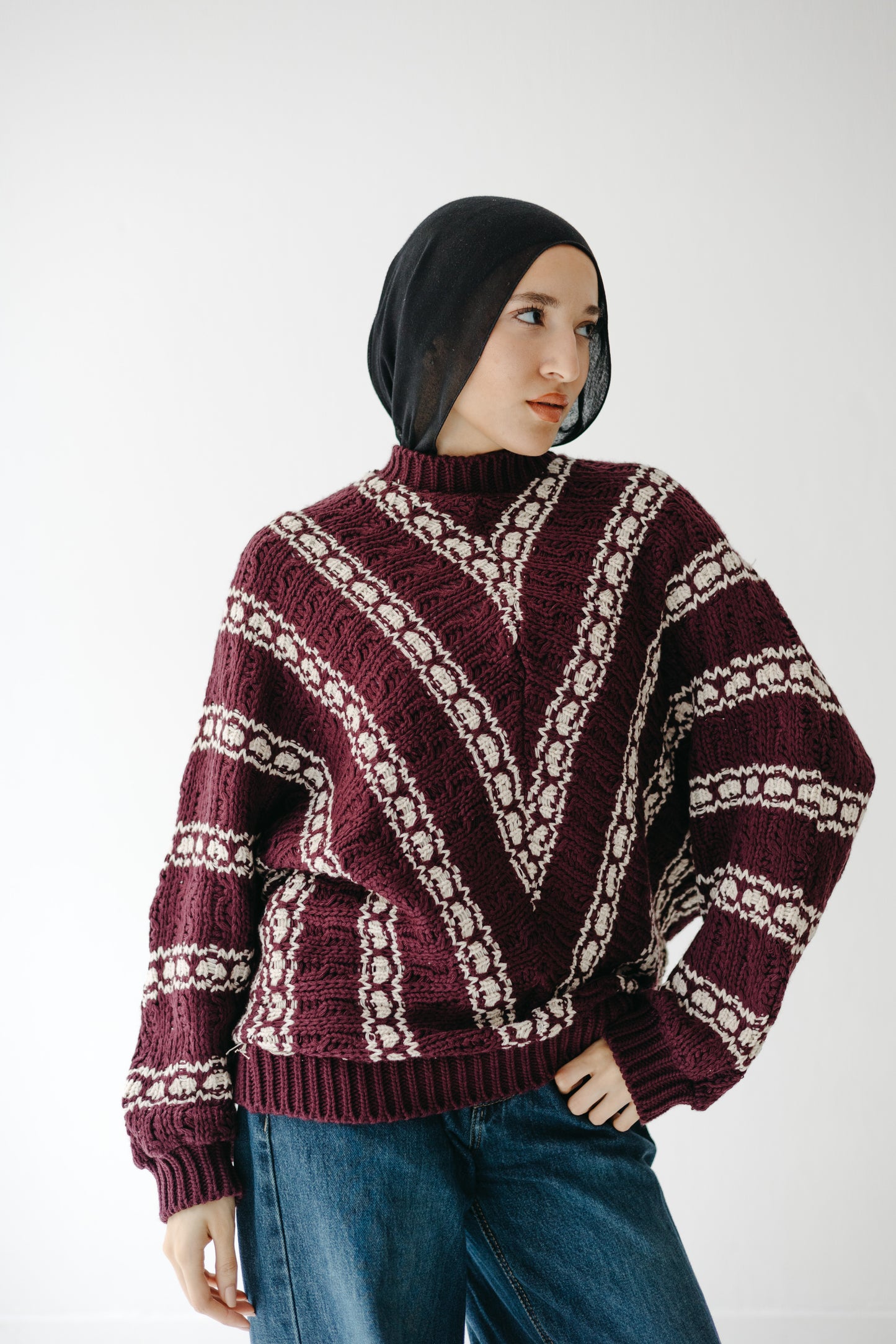 The Alpine Knit in Burgundy