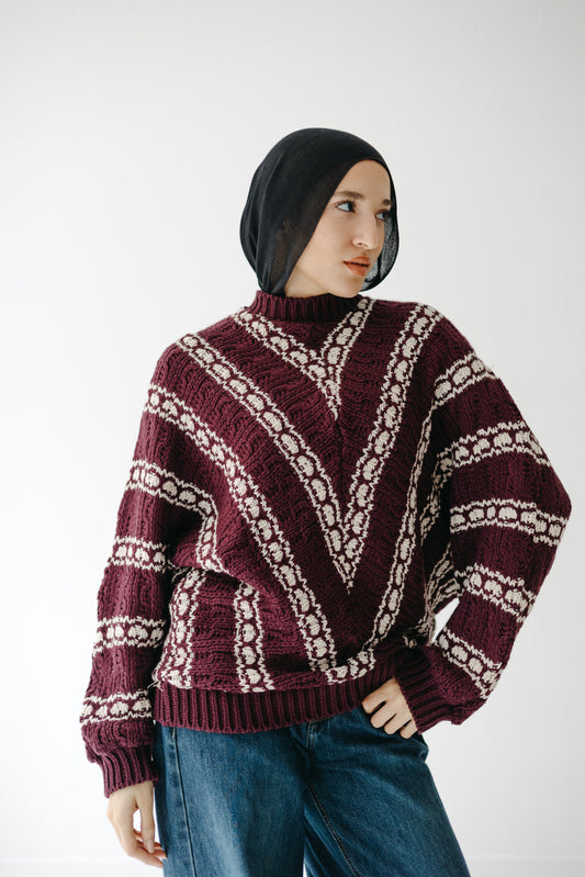 The Alpine Knit in Burgundy